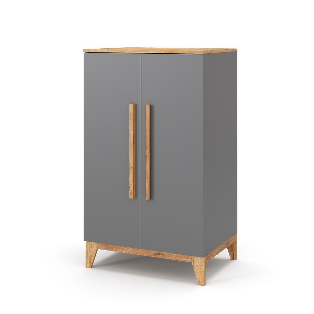 VitaliSpa® Kleiderschrank Malia, Grau/Eiche, 53.4 x günstig online kaufen