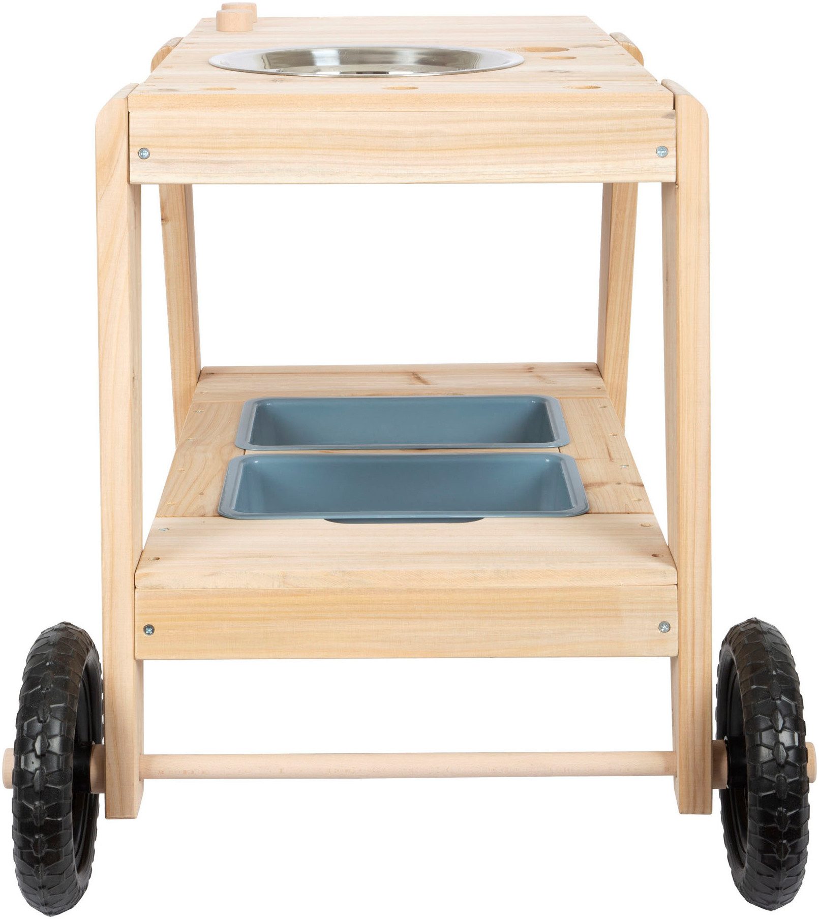Small Foot Outdoor-Spielküche Matschküche kompakt Holz, Kunststoff, Metall