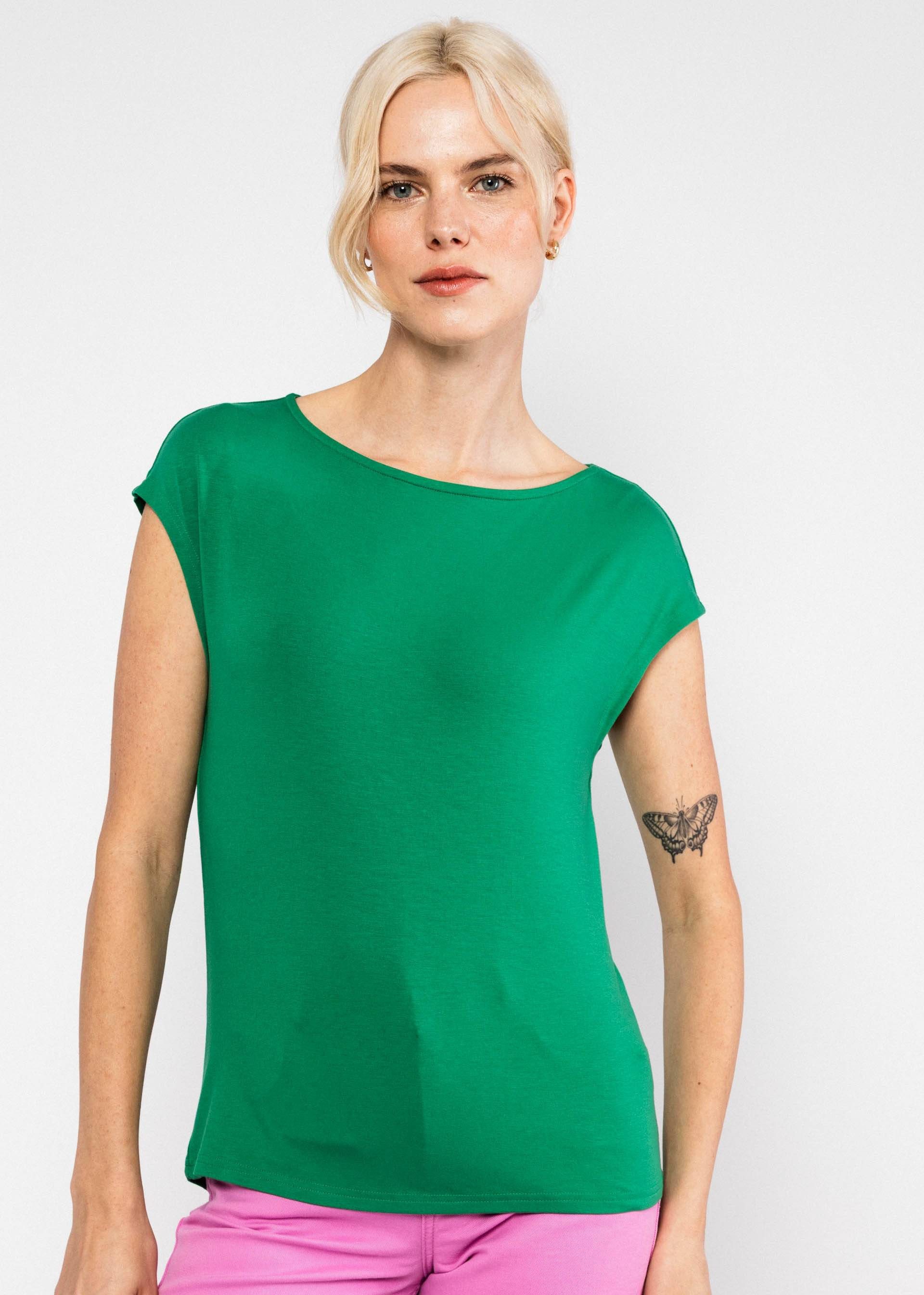 Blutsgeschwister T-Shirt - Damen T-Shirt aus Lyocell - locker geschnittenes Basic Shirt - U-Boo