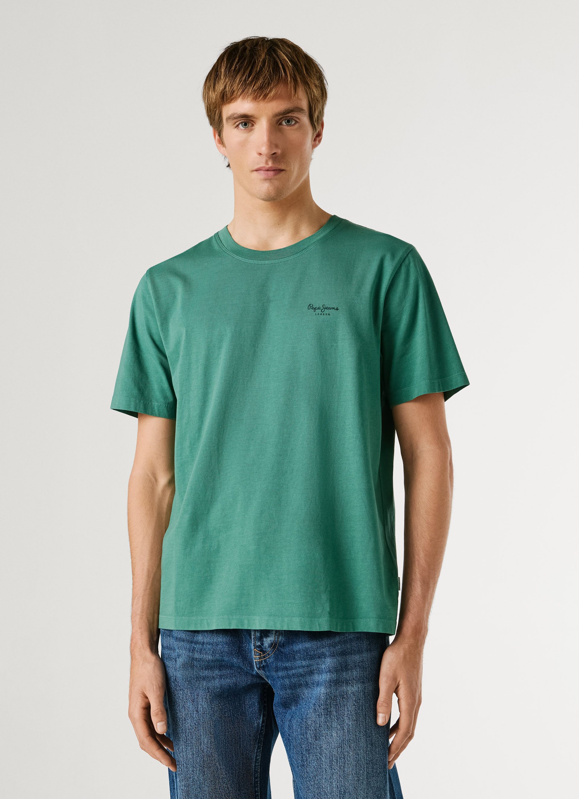 Pepe Jeans T-Shirt JACKO mit kleinem Ton-in-Ton Logoschriftzug