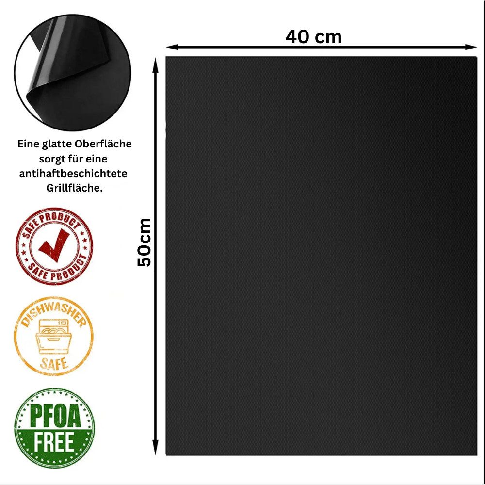 FireMat Backmatte Grillmatte 3er Set BBQ Grillunterlage