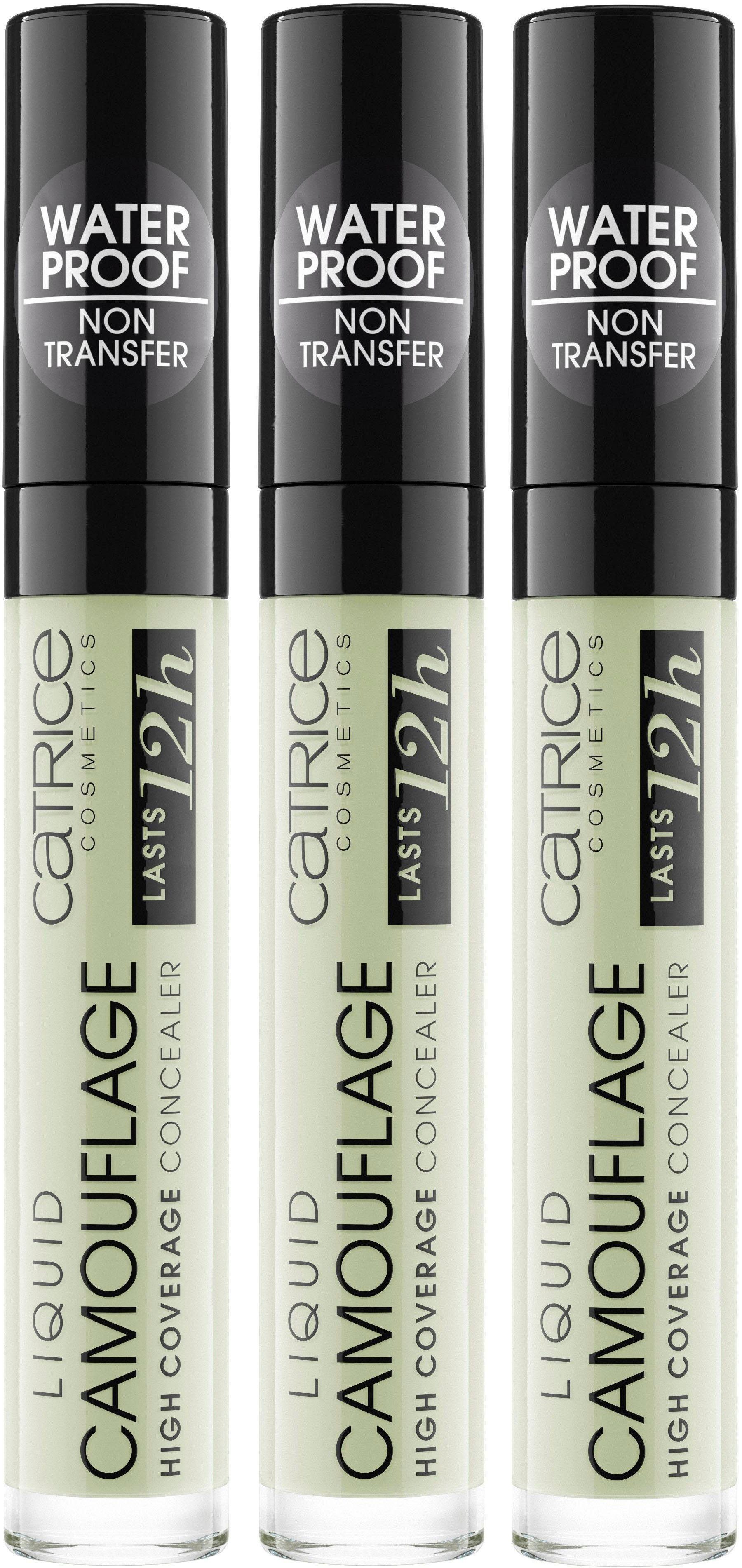 Catrice Concealer Liquid Camouflage High Coverage, 3er Pack 200 Anti-Red | Concealer