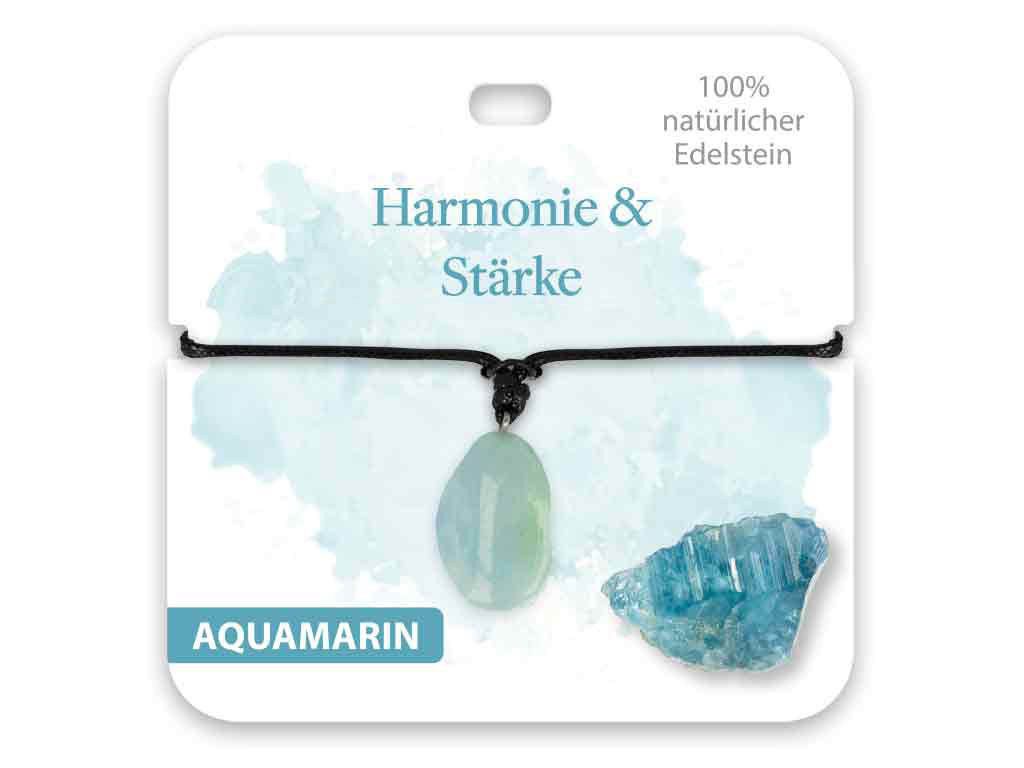 bb Klostermann Kette mit Anhänger BB Klostermann Edelstein Kette Aquamarin Harmonie & Stärke