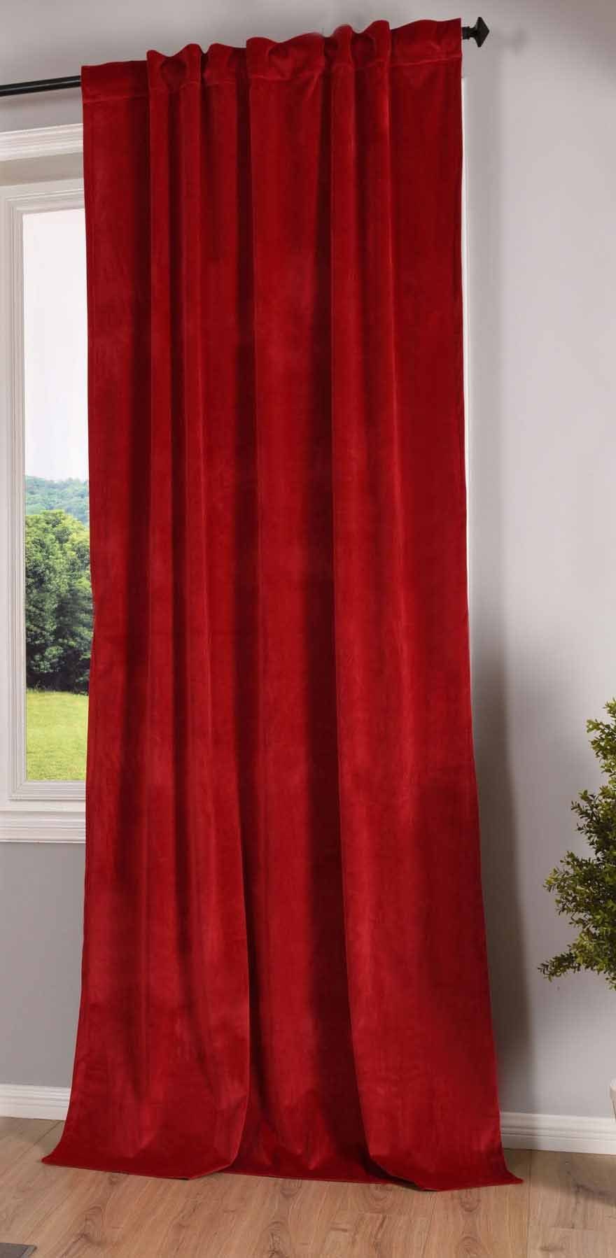 Gardinenbox Vorhang (1 St), verdecketeSchlaufen, verdunkelnd, Samt, Verdunk günstig online kaufen