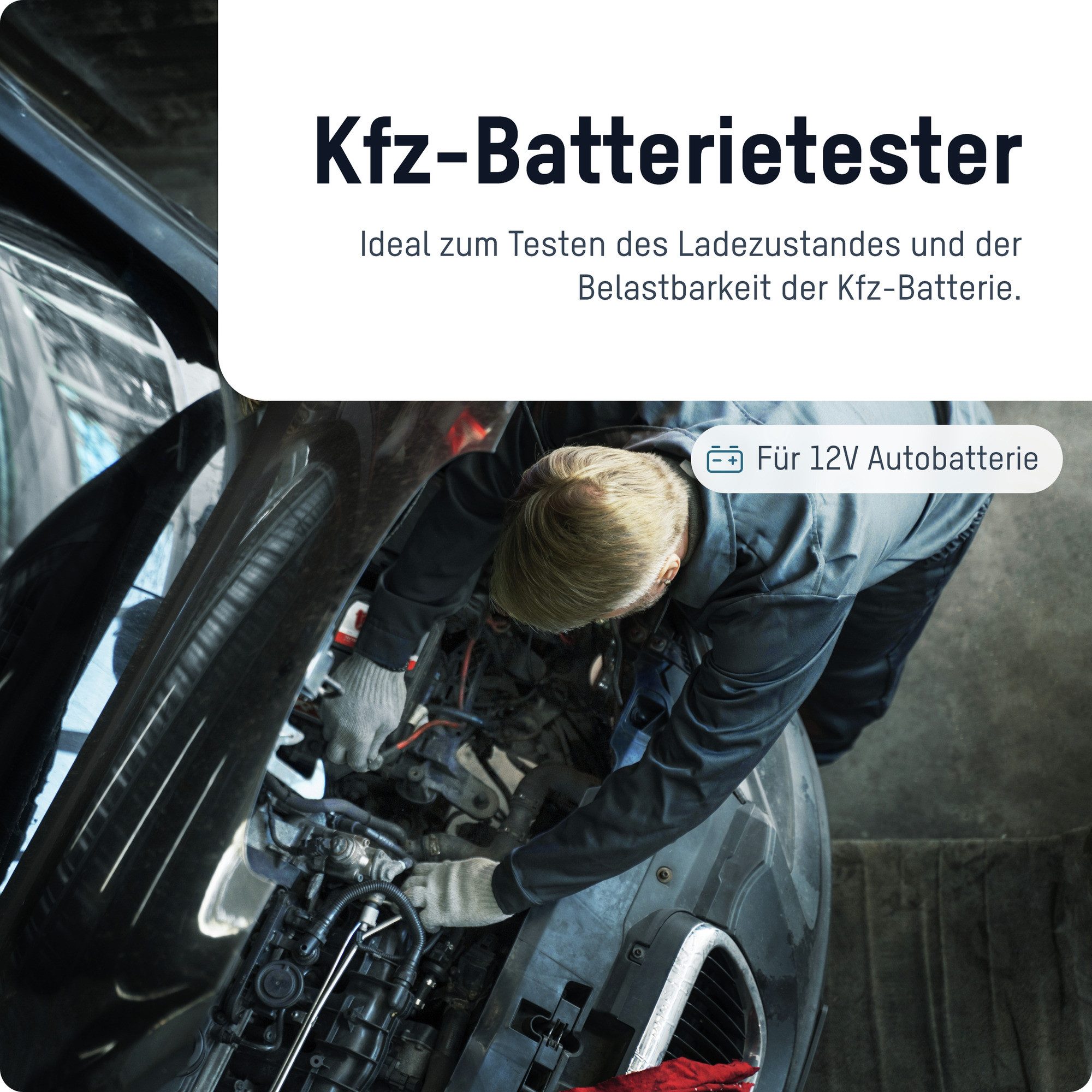 ANSMANN AG Power Check Kfz-Batterietester - Testgerät für 12V Autobatterien Akku