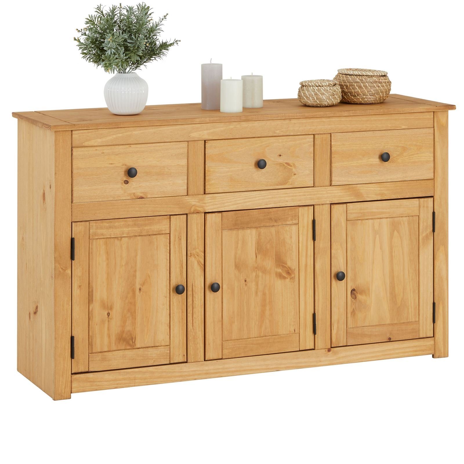 CARO-Möbel Sideboard CANCUN, 3 Schubladen, 3 Fächer, Stauraum