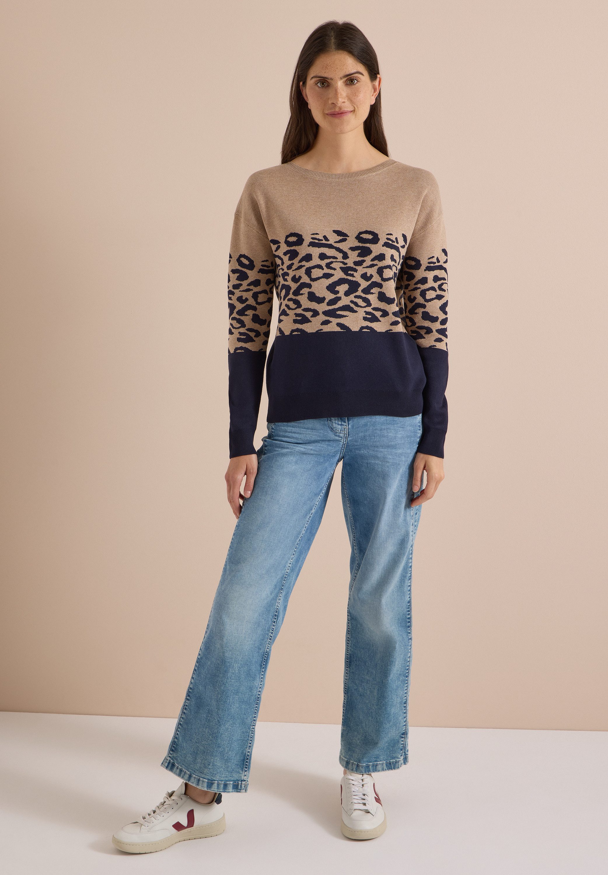 CECIL Strickpullover mit Rundhalsausschnitt