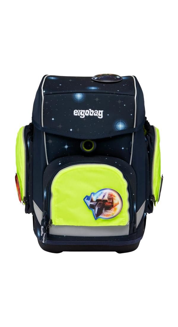 ergobag Schulranzen Fluo Zip Set (3-tlg), reflektierend