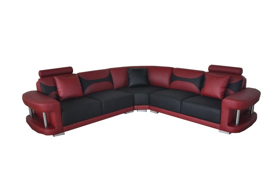JVmoebel Ecksofa, Leder Modern XXL Couch Wohnlandschaft Ledersofa Sofa L-Form
