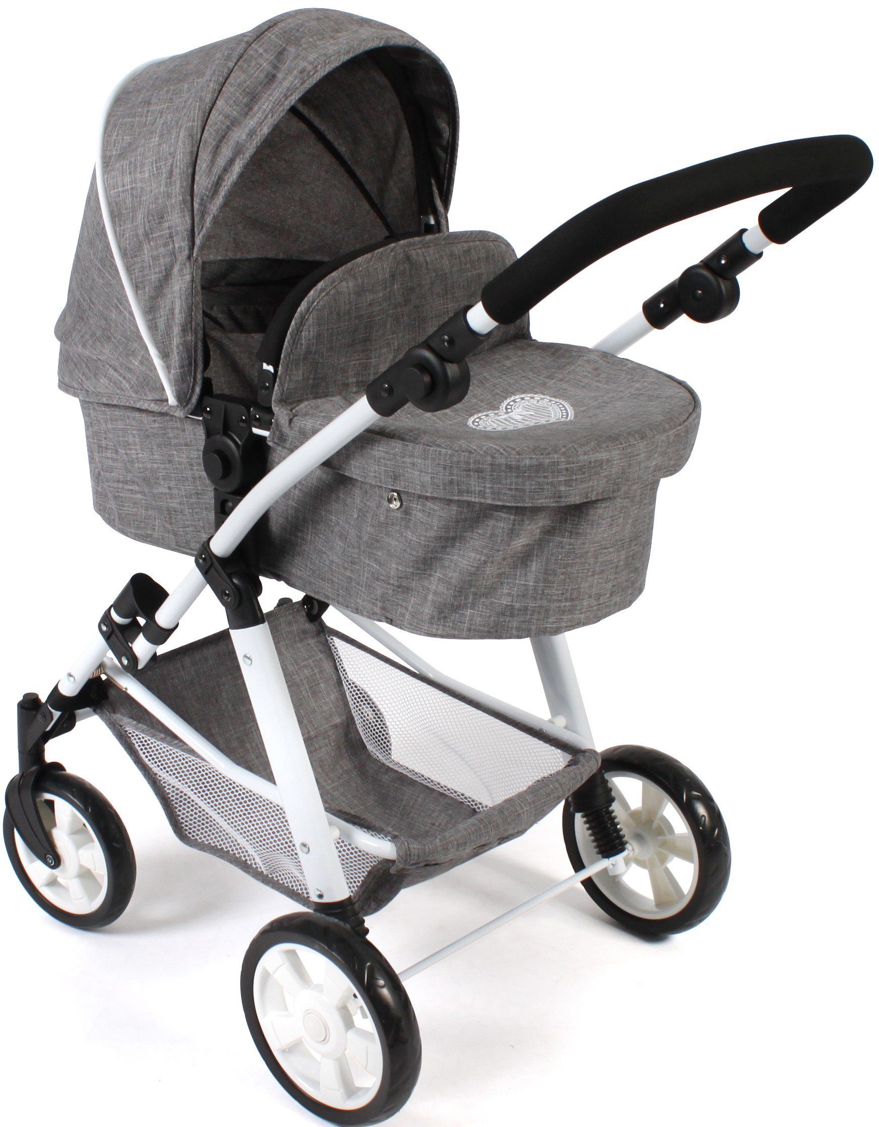 CHIC2000 Kombi-Puppenwagen Nele, Jeans Grey, zusammenklappbar günstig online kaufen