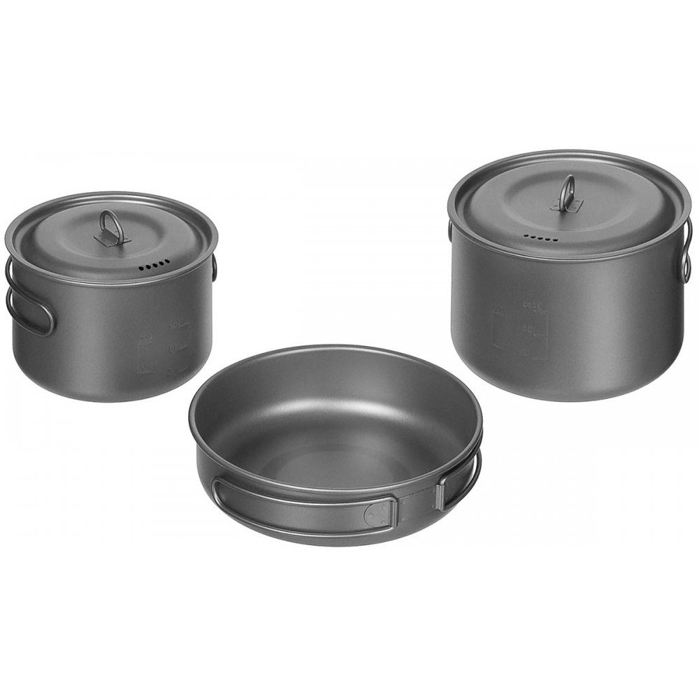 FoxOutdoor Topf-Set Kochset, Titan, 5-teilig, (Set)