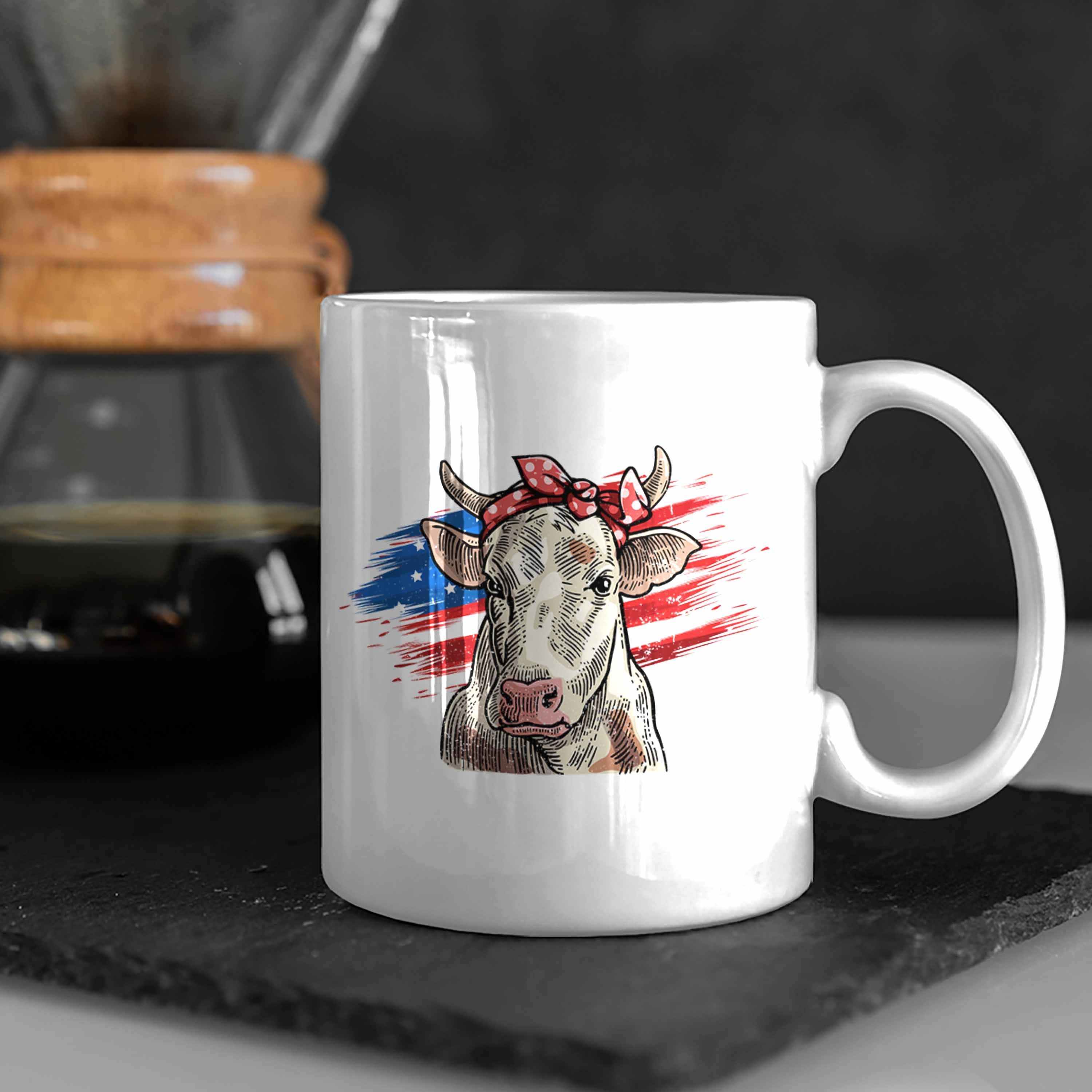 für Weiss Bauern Trendation Landwirt - Frauen Geschenkidee Kuh Amerikanische Geburtstag Geschenk Tasse Tasse Trendation