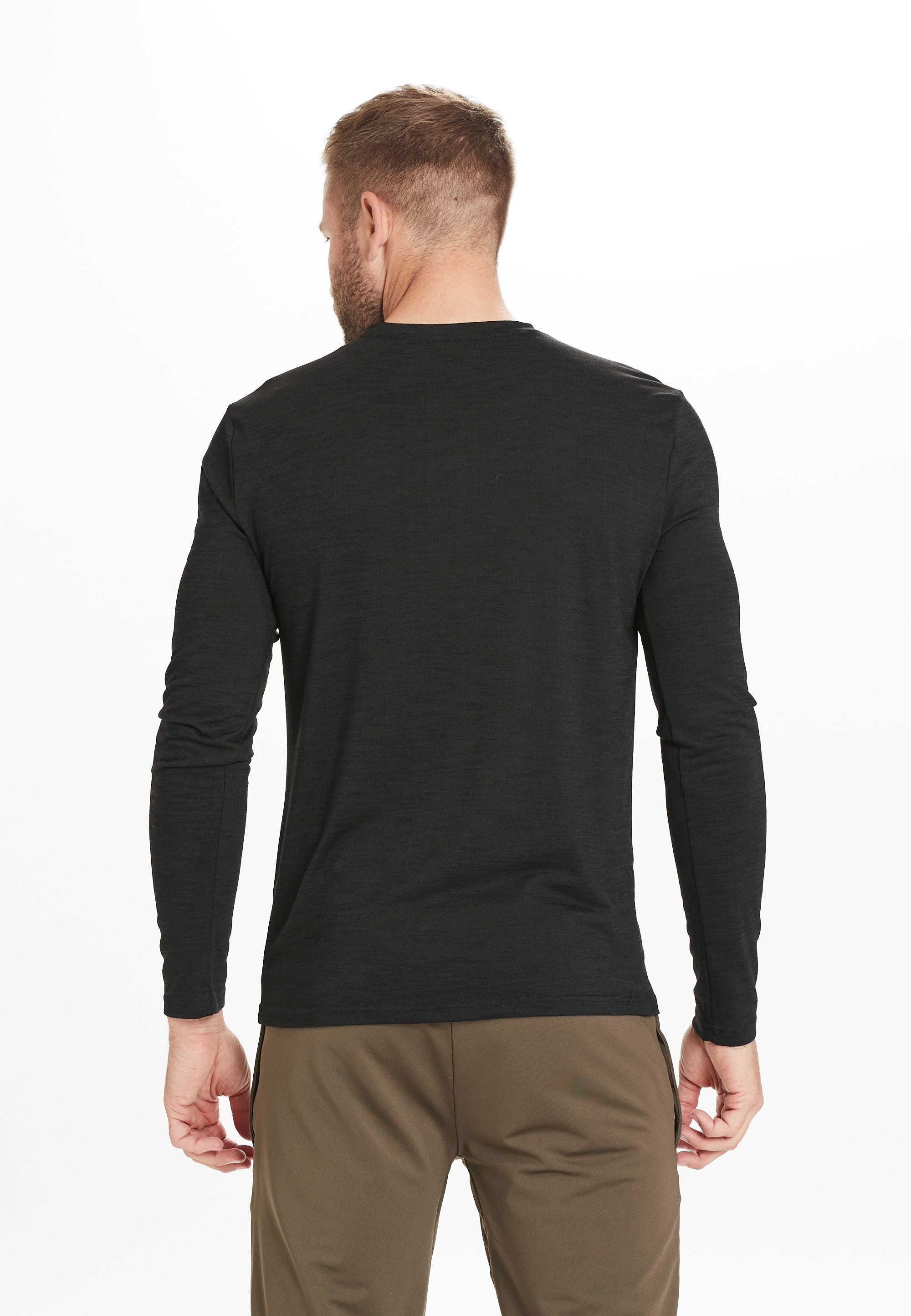 mit L/S Quick Virtus Langarmshirt (1-tlg) Dry-Technologie M schwarz-meliert innovativer JOKERS