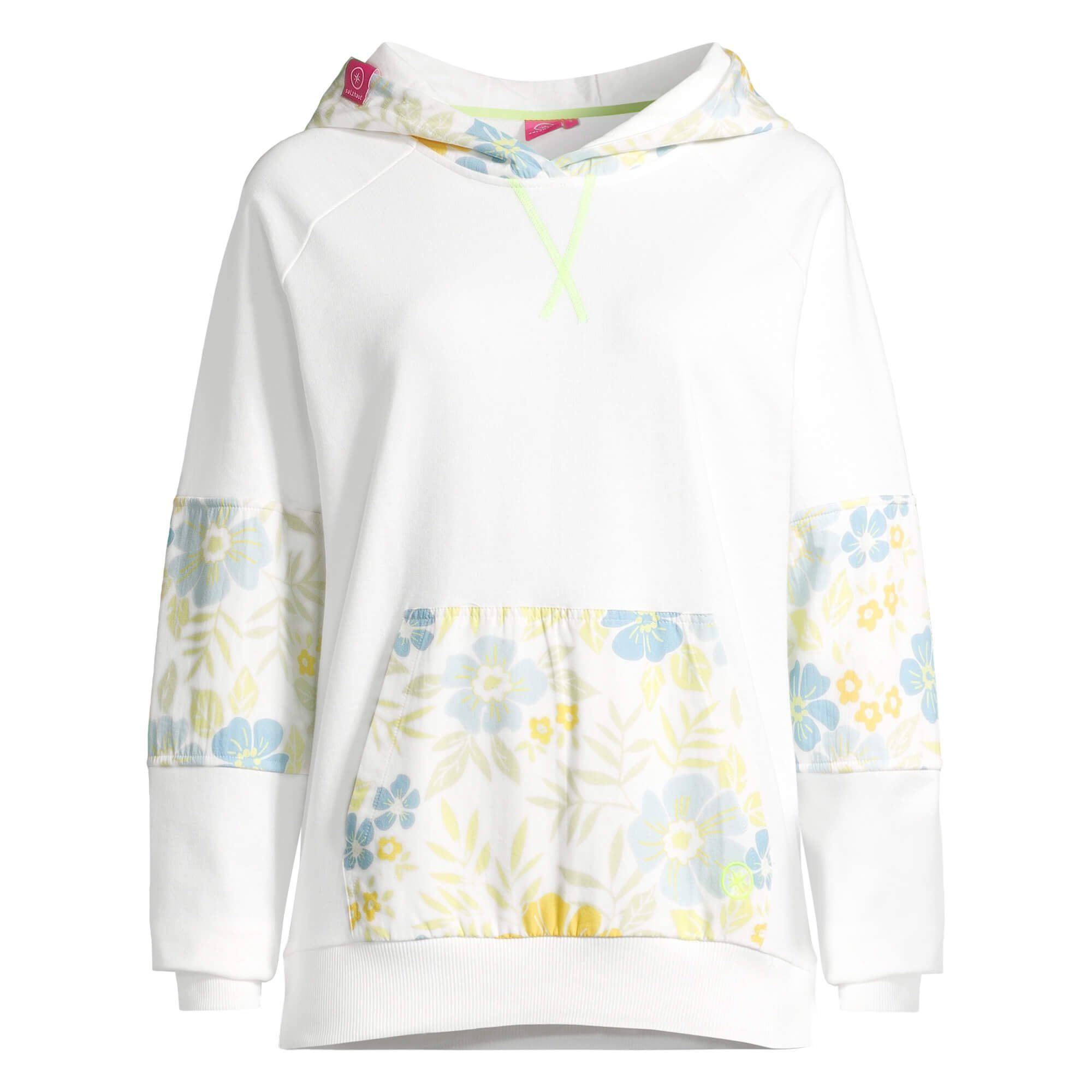 salzhaut Kapuzenpullover Damen Hoodie Leevde mit Blumen - Пуловери mit Kapuze und Kängurutasche