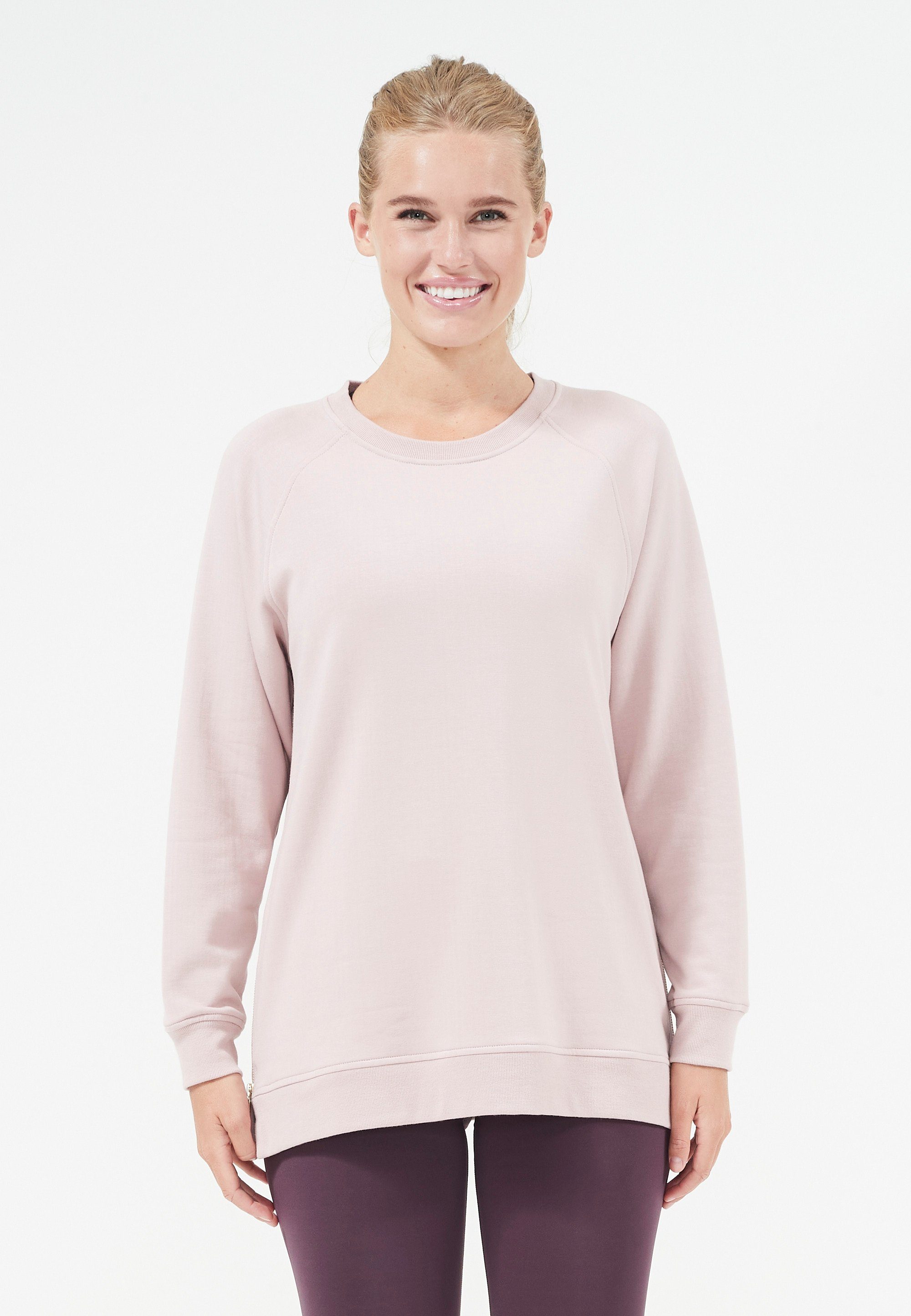 mit extra Sweatshirt hohem RIZZY Viskoseanteil ATHLECIA mauve