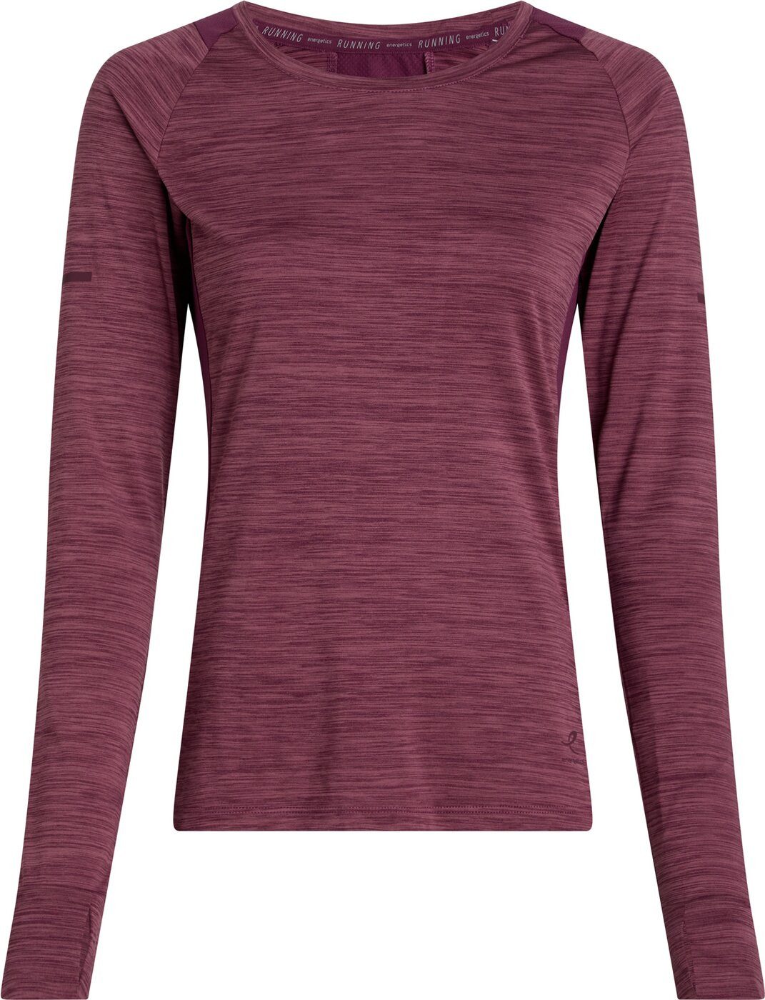 Langarmshirt Da.-Langarmshirt Evii L/S W MELANGE/RED WINE/RED