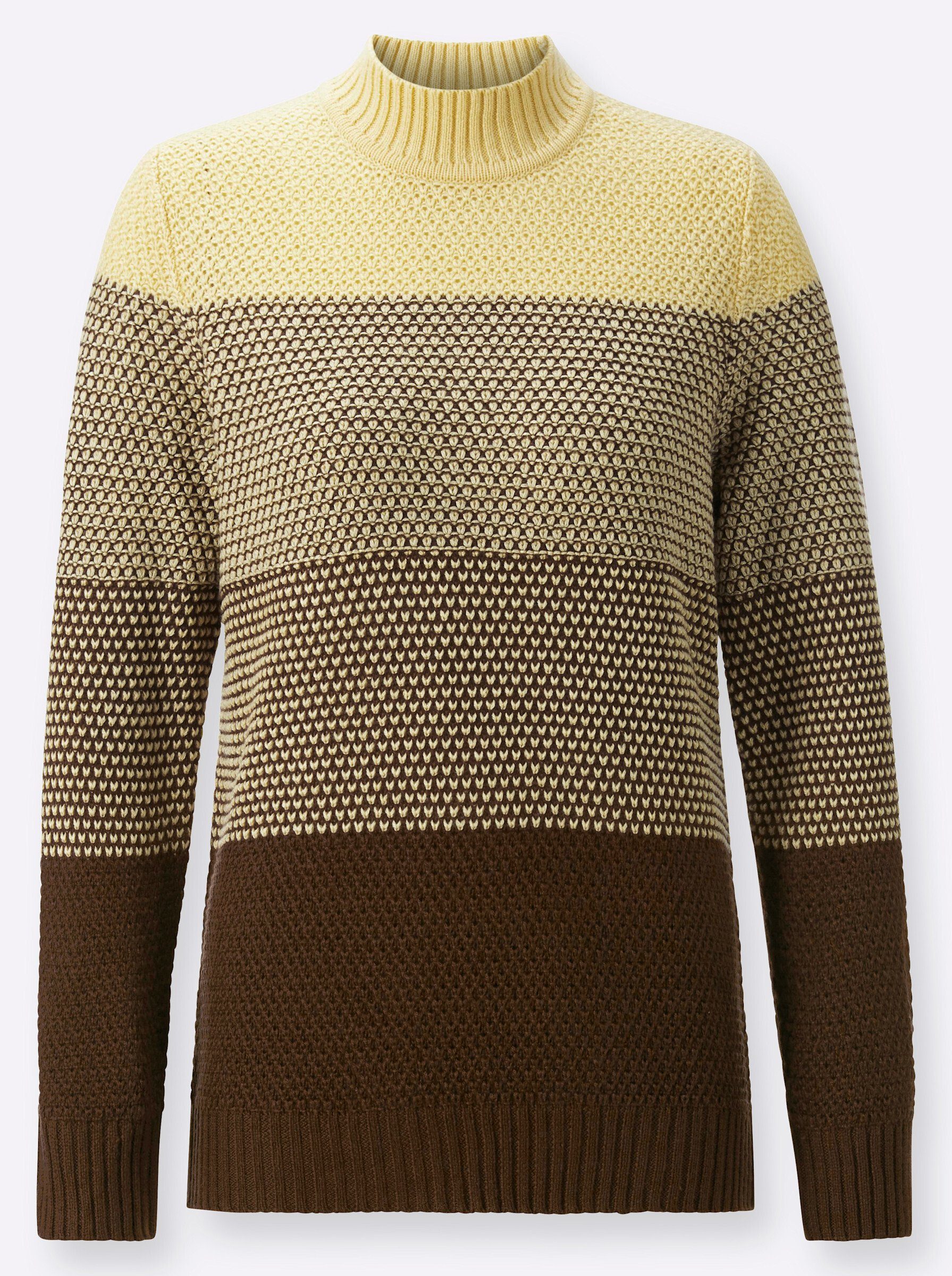 vanille-schoko-gemustert WEIDEN WITT Strickpullover