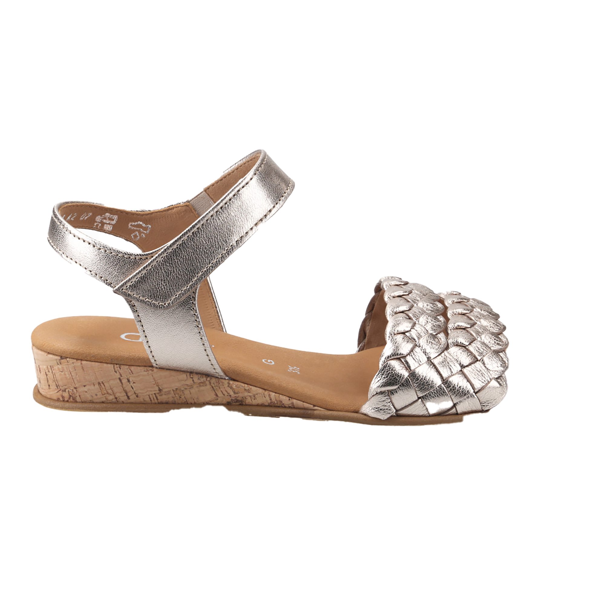 Gabor 42.759.89, Sandaletten, Gold / Muschel / Metallik, Damen Sandalette