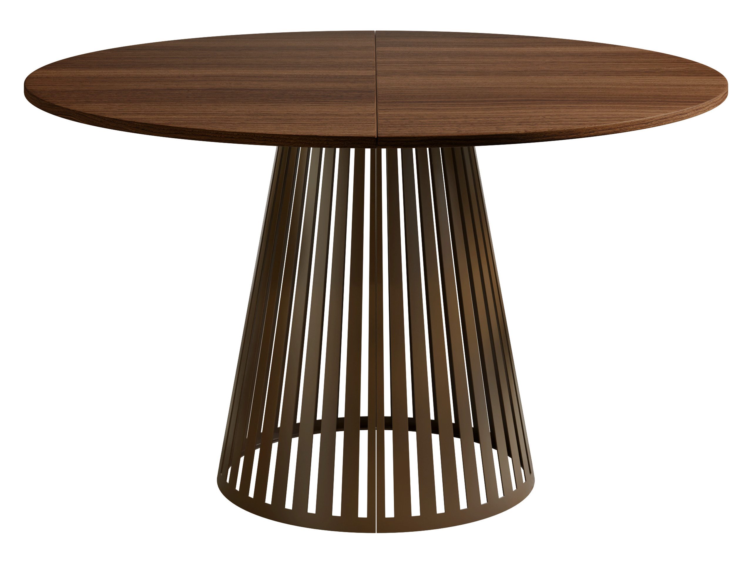MIRJAN24 Esstisch Cone Braun 100 (Ausziehbarer), Beine aus Stahl, 100-176x100x76 cm