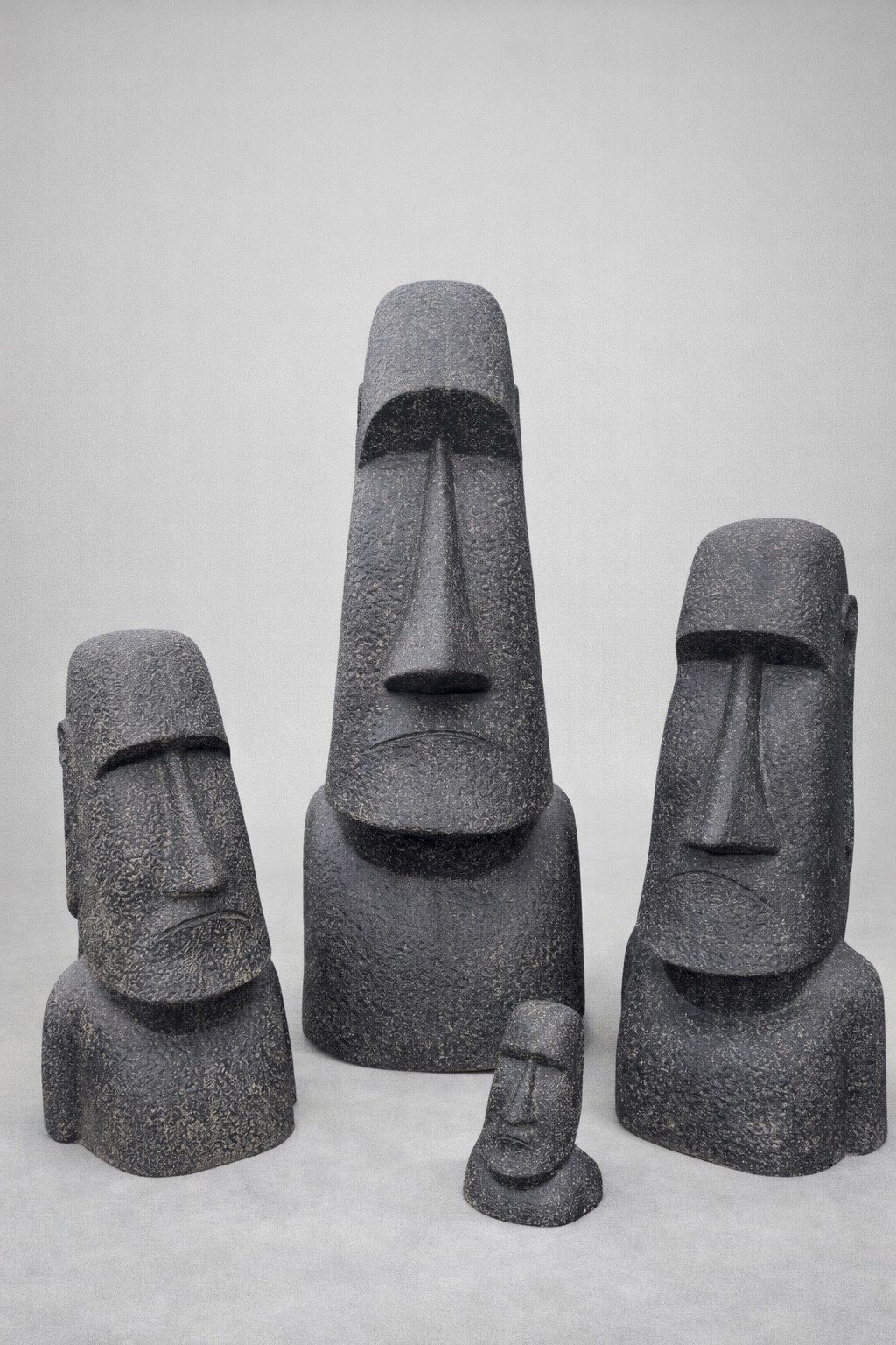FaHome Gartenfigur Rapa NUI Moai Statue, Skulptur Garten Lavasand-Steingemisch Figur, Kultursymbol der Osterinsel- 150cm /200cm