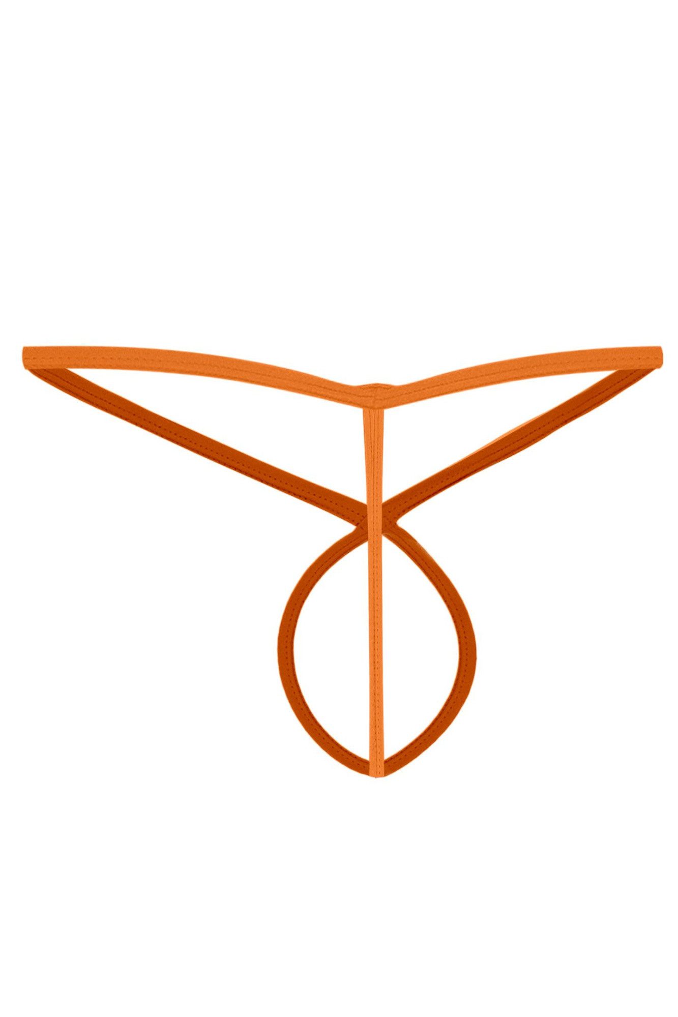 CUT4MEN String Oranger knapper Herren String ouvert Slip aus Bänder komplett offen el