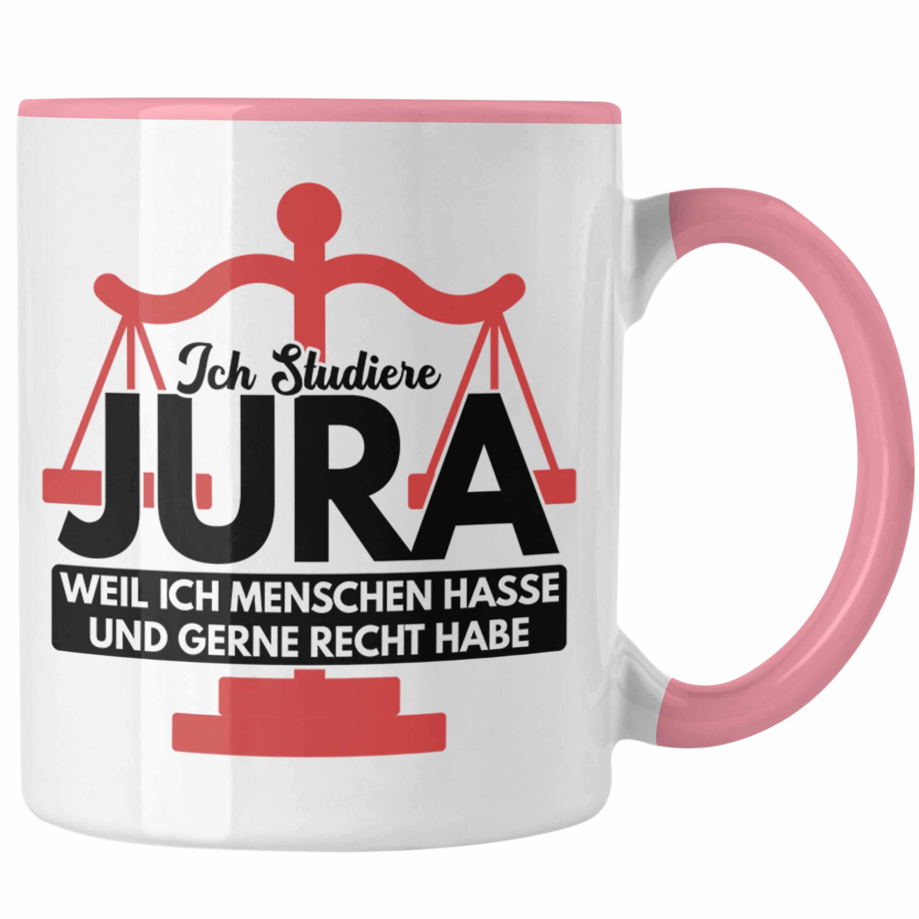 Anwalt Jura Jurist Trendation Tasse - Jur Geschenkidee Rosa Geschenk Spruch Trendation Tasse