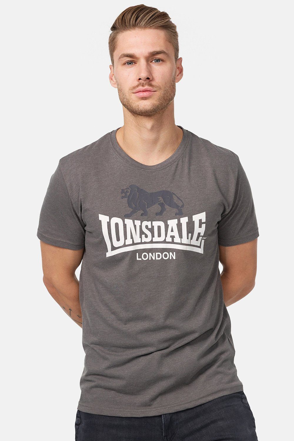 Lonsdale T-Shirt GARGRAVE Marl Stone
