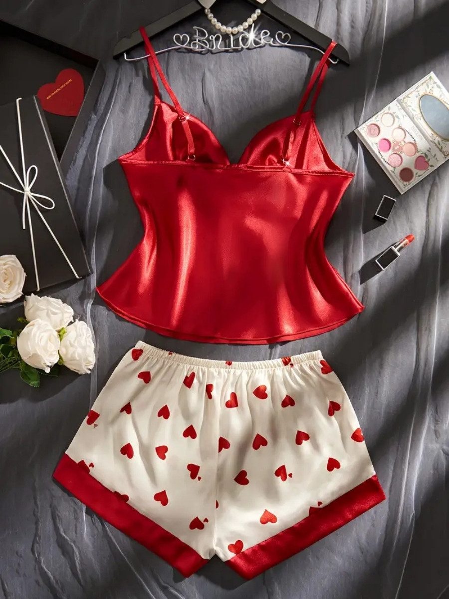 Elegant Love Shorty Satin-Schlafanzug für Damen günstig online kaufen