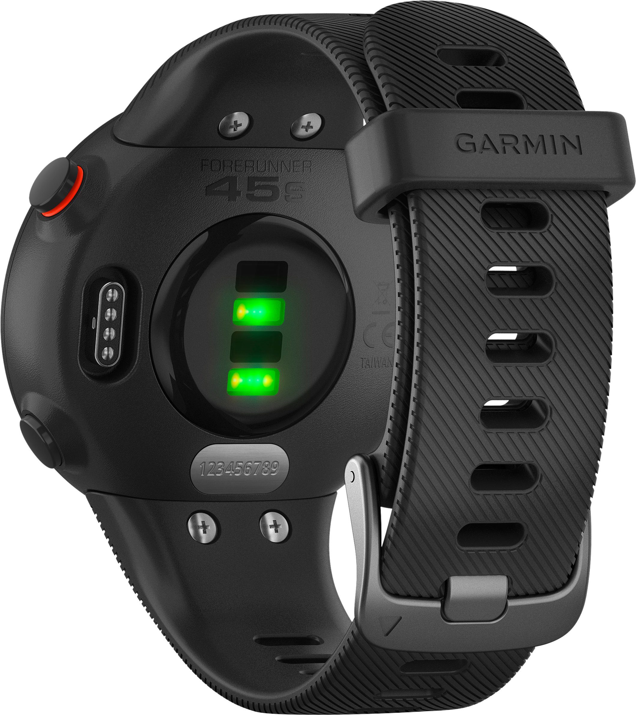 GPS-Laufuhr, Zoll), Garmin Forerunner Kalorienverbrauch, Smartwatch 45S (2,64 cm/1,04 Benachrichtigungen Intelligente