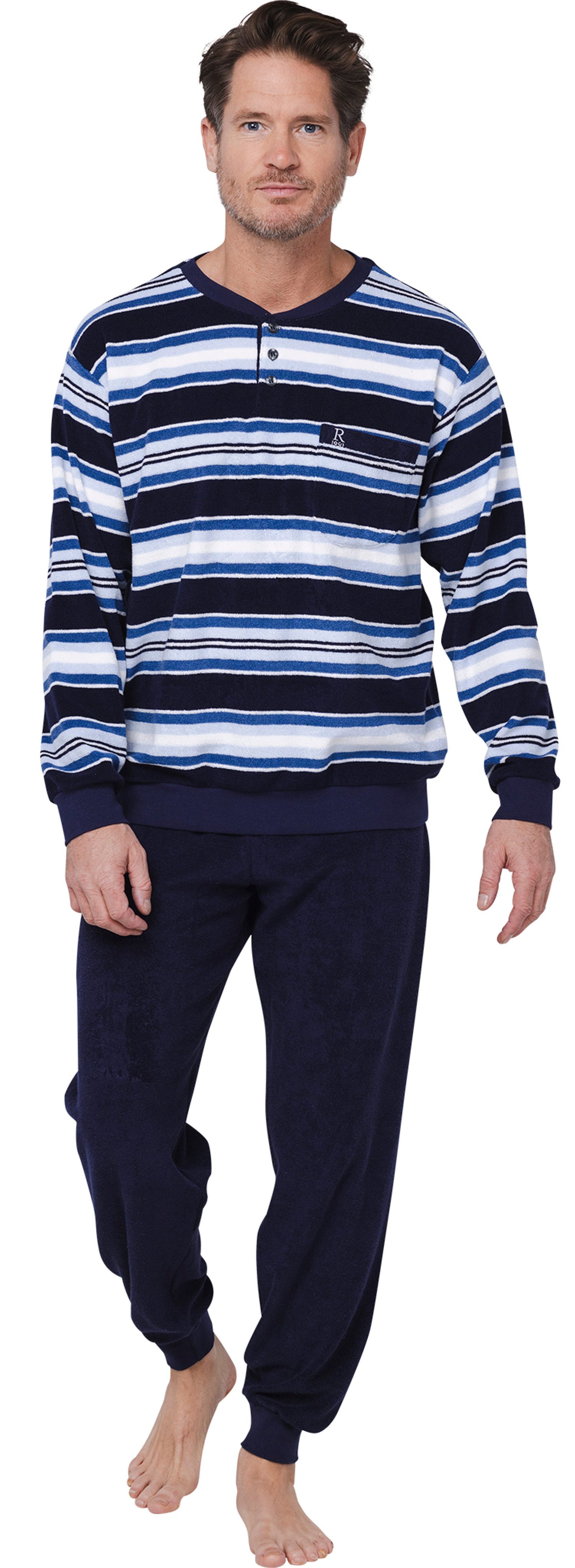 Robson Schlafanzug Herren Frottee Pyjama (2 tlg) Modisches Design günstig online kaufen