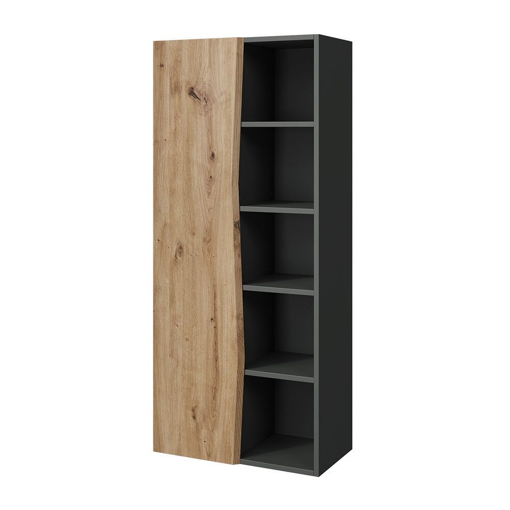 Vicco Hochschrank Willow, Artisan Eiche/Anthrazit, 56 x 130 cm mit 5 offenen Fächern (1-St)