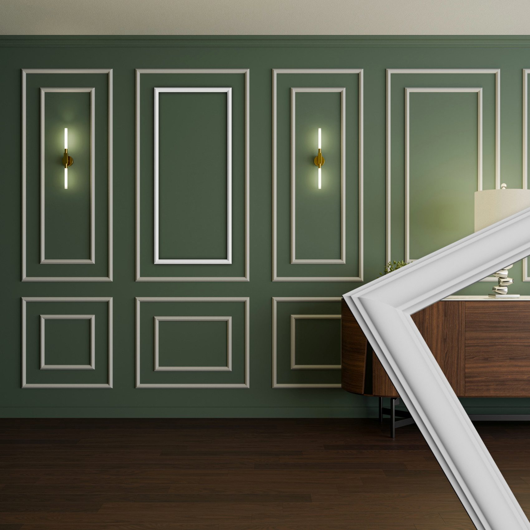 Hexim Stuckleiste RM01-K 116x51 cm, K - 116 x 51 cm, Wandrahmen Sets HDPS w günstig online kaufen