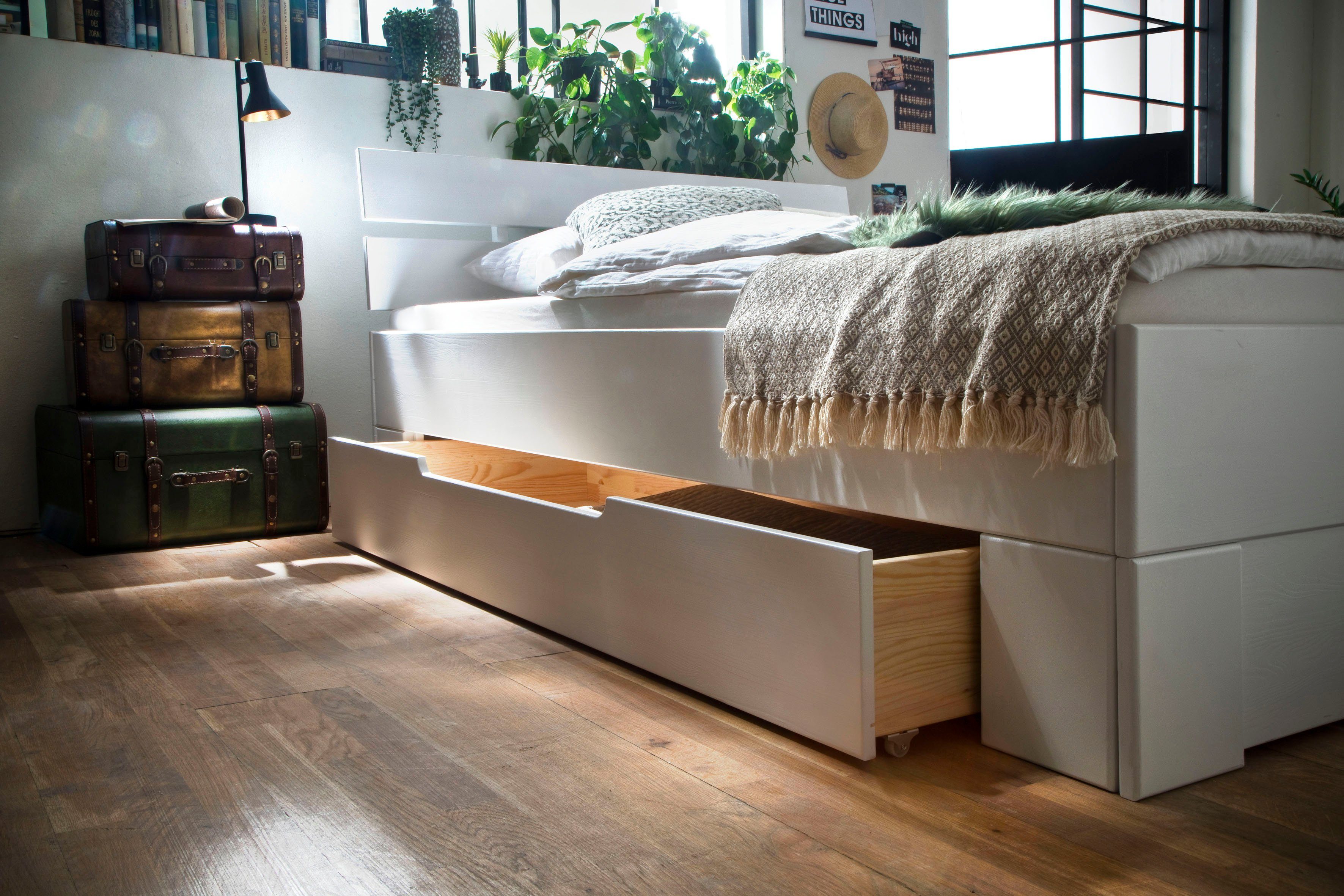 Home affaire Schubkasten-Unterbau Progress Schublade für extra Stauraum unter dem Bett Massivholz, FSC®-zertifiziert, massive Kiefer