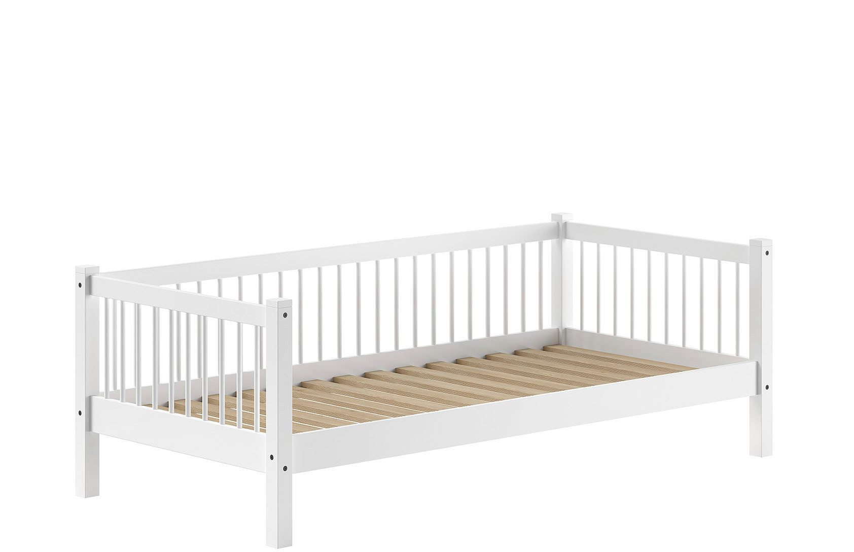 Vipack Einzelbett (Made in Europe), mit LF 90x200 cm, wahlweise mit o. ohne Bettschublade, Buche weiß