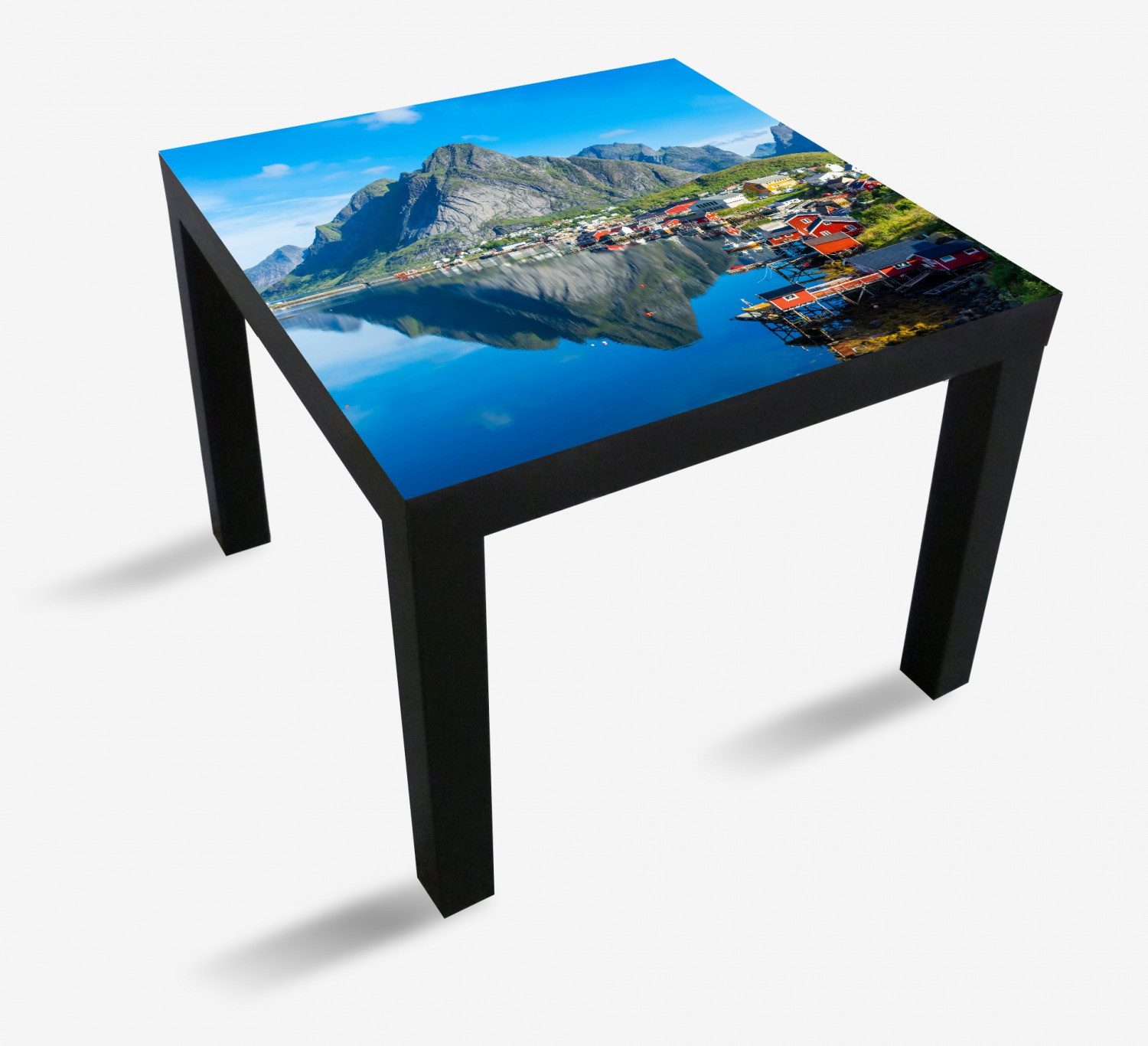 Wallario Tischplatte Skandinavisches Bergpanorama (1 St), für Ikea Lack Tisch geeignet