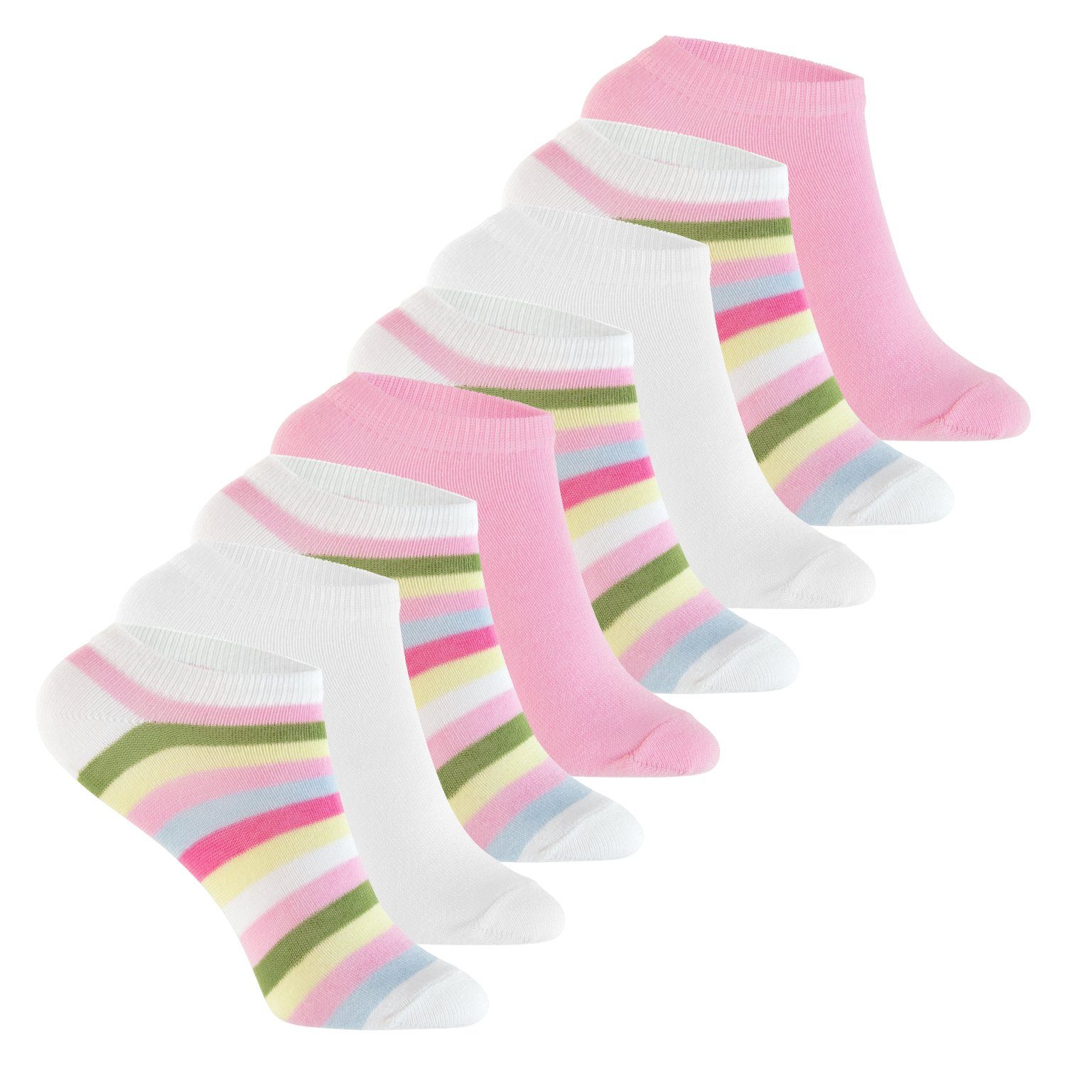 Socken Jungen, & Footstar Multicolor Kurzsocken Sneaker (8 Mädchen bunt Paar) Kinder für