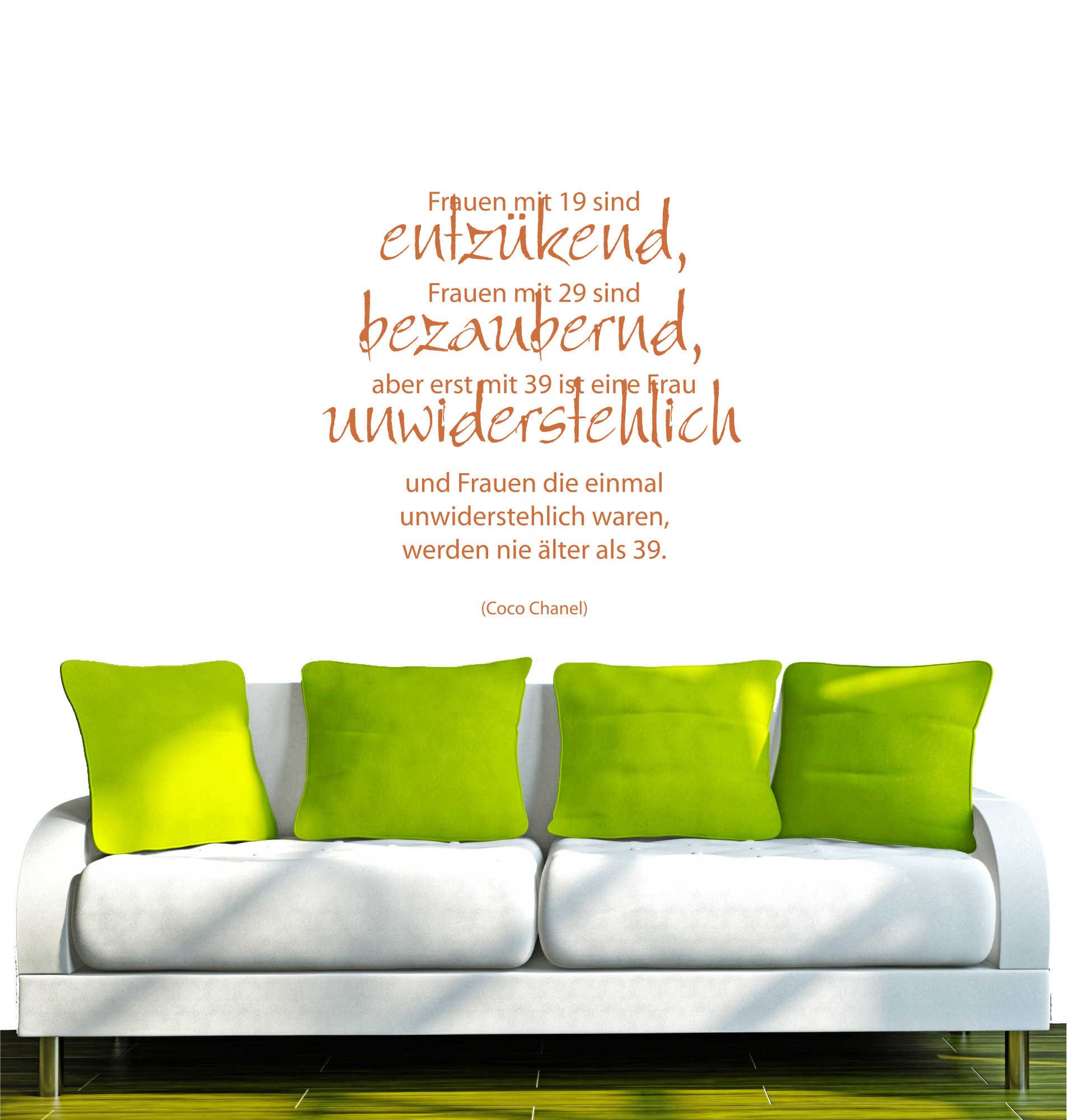 INDIGOS UG Wandtattoo Wandtattoo - Wandaufkleber - w196 Frauen mit 19 29 Spruch