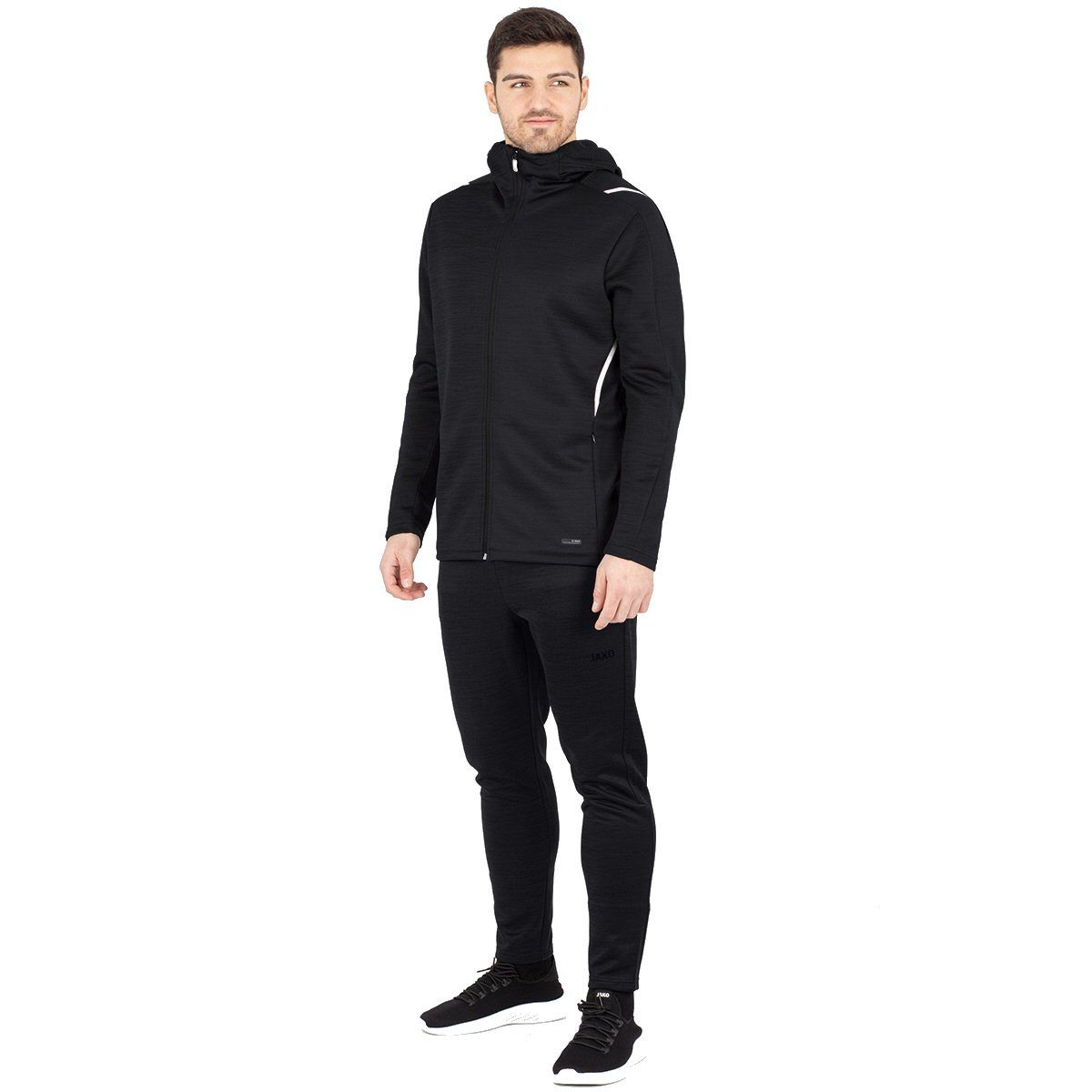 Jako Jogginghose Challenge lang schwarz meliert Herren