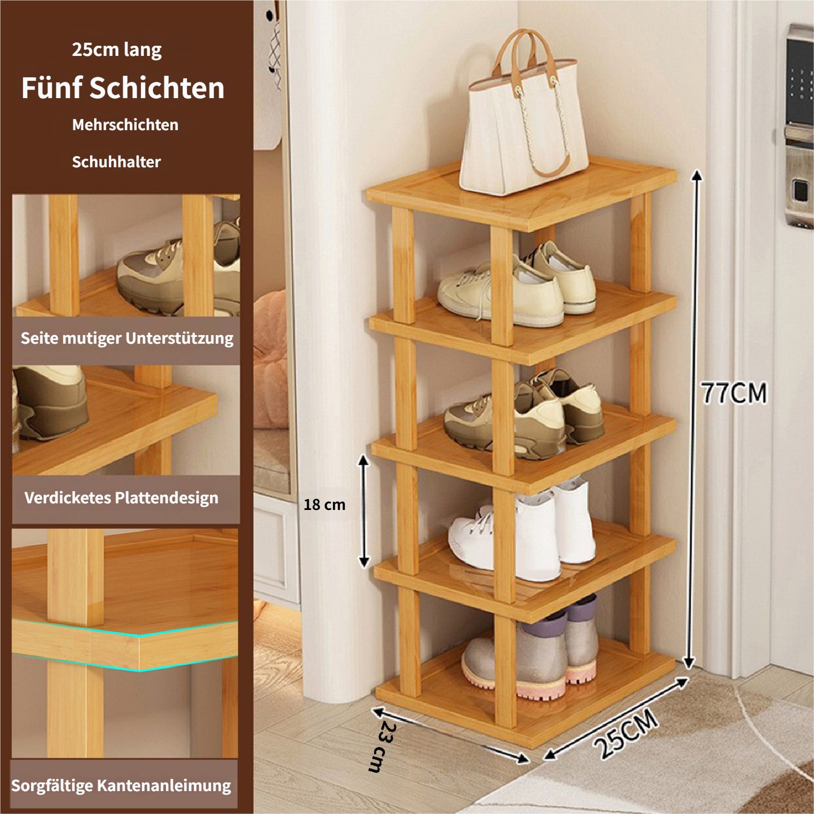 Rutaqian Schuhregal Vertikales Schuhregal,5/7/8 Stöckige Schuhregal günstig online kaufen