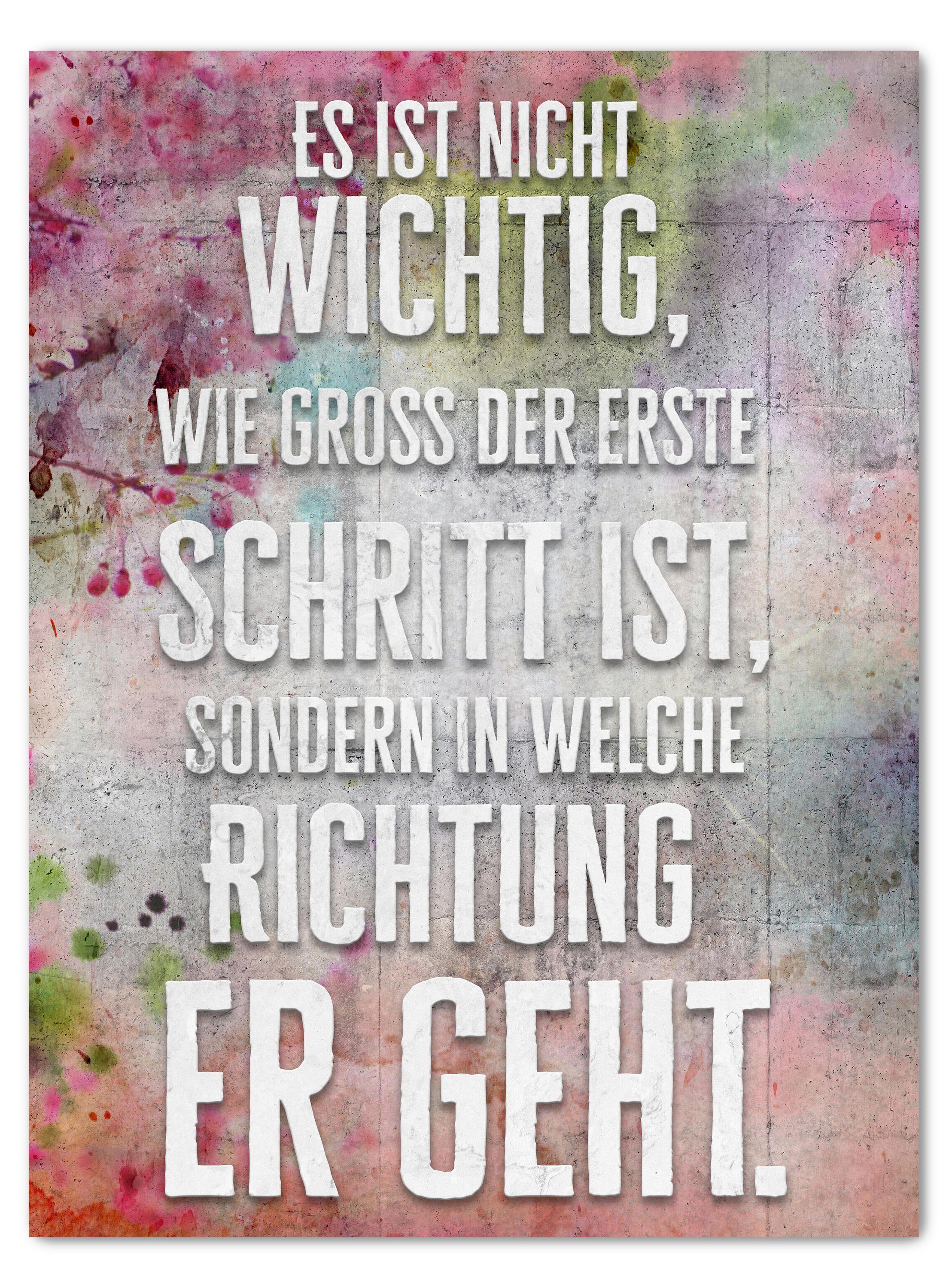 wandmotiv24 Leinwandbild Motivation, Hochformat, der erste Schritt