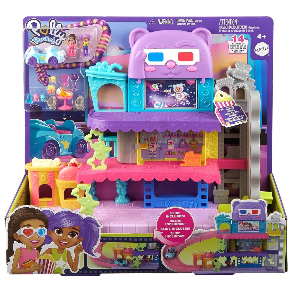 Mattel® Spielwelt Mattel HNT86 - Polly Pocket - Drive-In Autokino