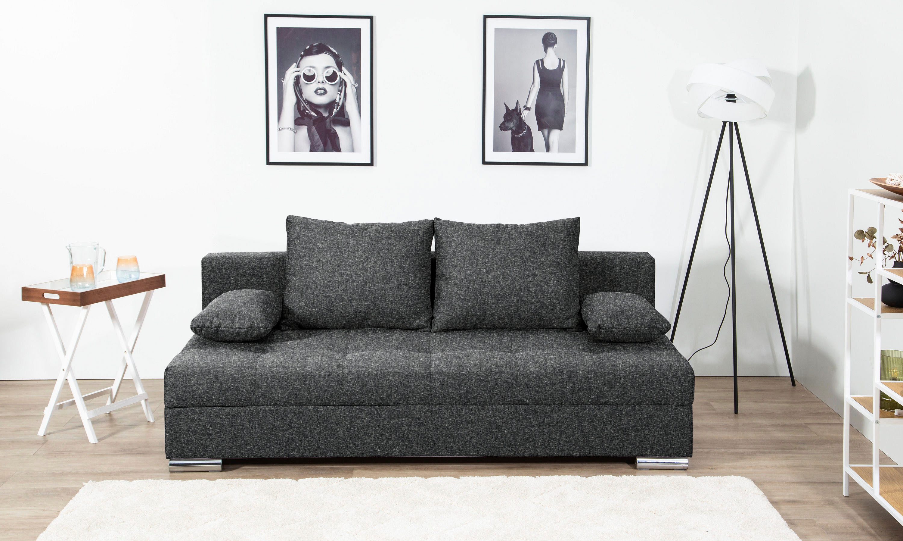 COLLECTION AB Schlafsofa Tania, B: 194 cm, Liegel. 140x194 cm, komfortabler Sitzkomfort: Federkern-Polsterung, inklusive Rückenkissen