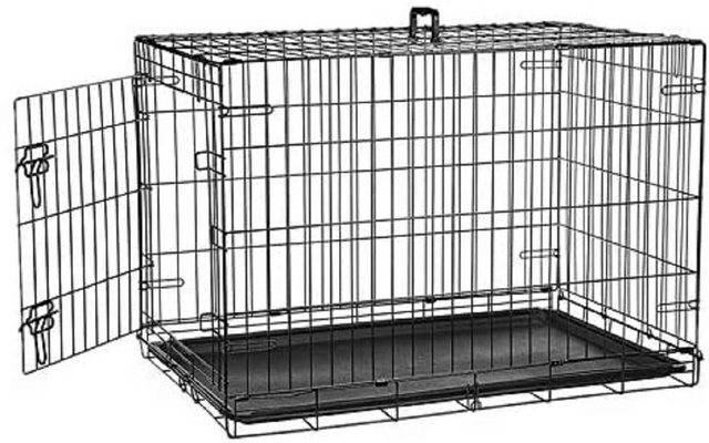 Defactoshop Hundekäfig “Hundekäfig mit Türen faltbar Hundebox Gitterbox Transport”, In Größen von S bis XXL