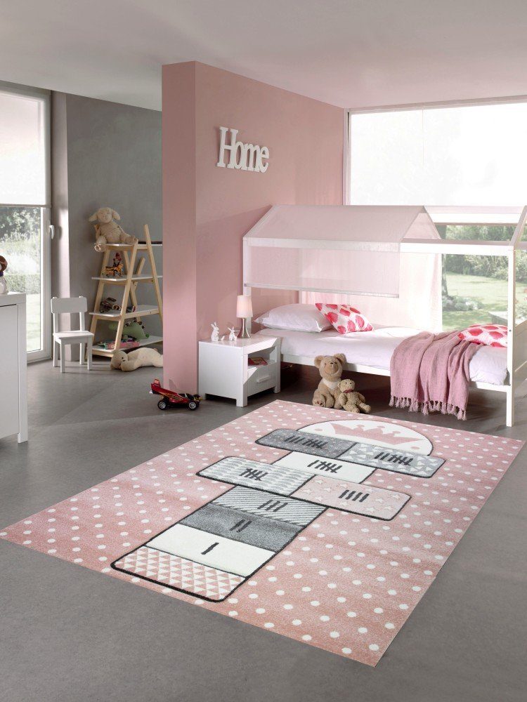 Carpetia Kinderteppich Teppich Kinderzimmer Hüpfspiel Muster günstig online kaufen