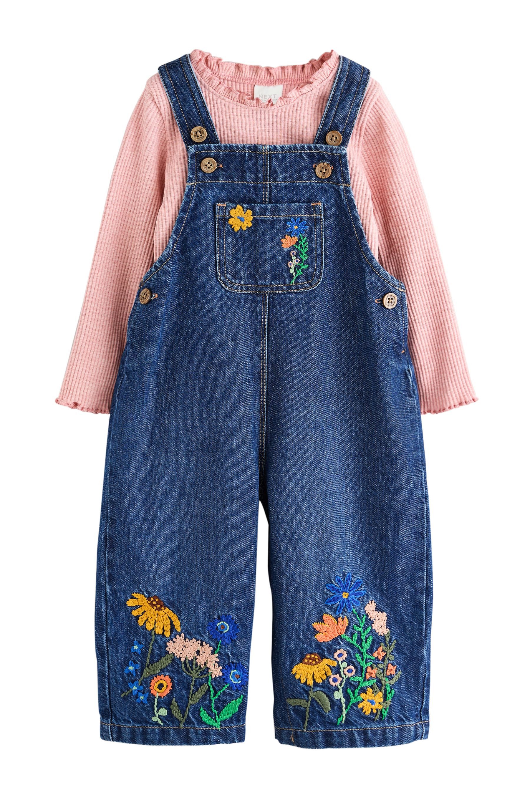 Next Jeanslatzhose Denim-Latzhosen-Set (2-tlg)