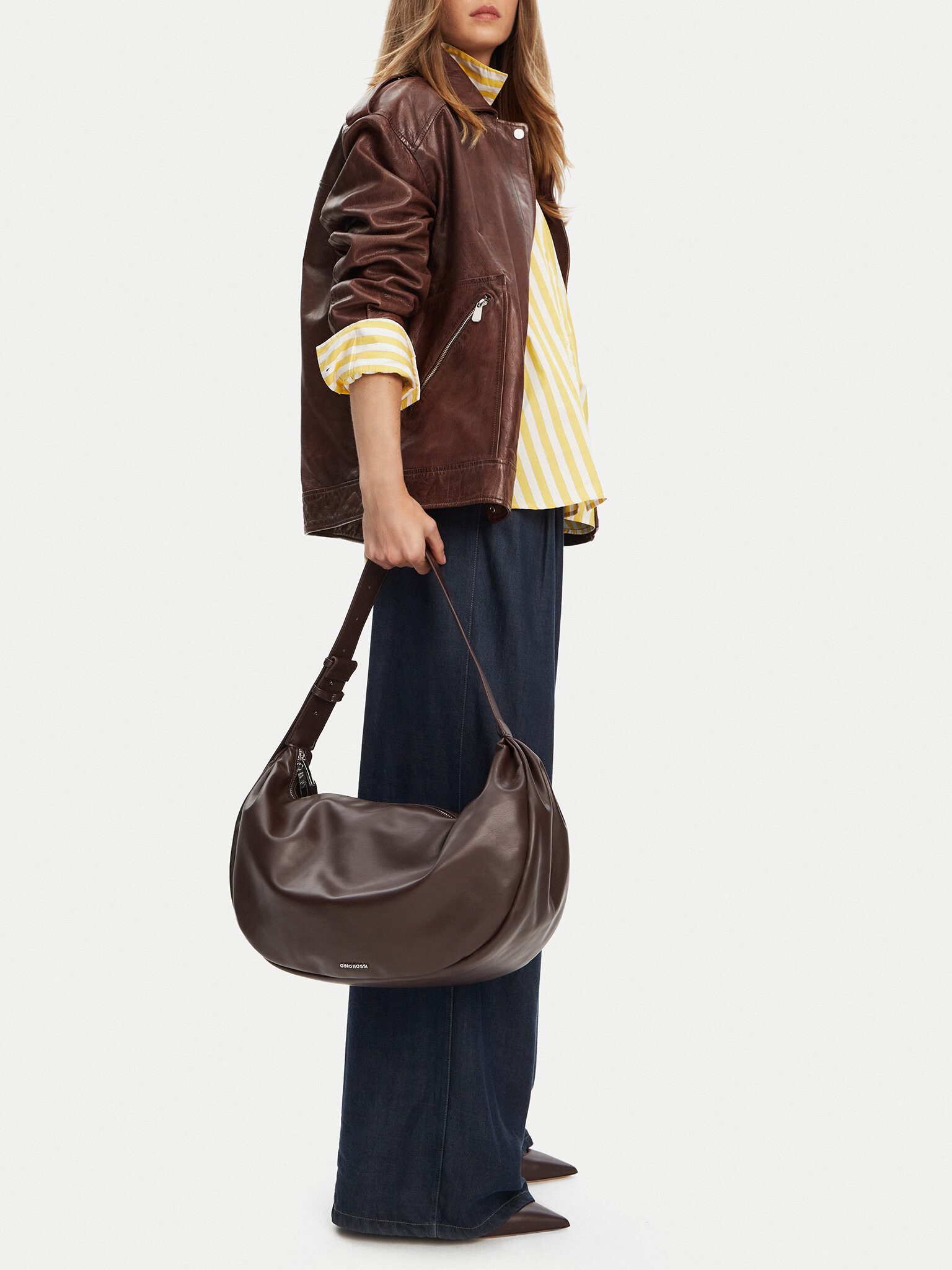 GINO ROSSI Handtasche Gino Rossi Damenhandtasche Braun C-THARA-LX10145