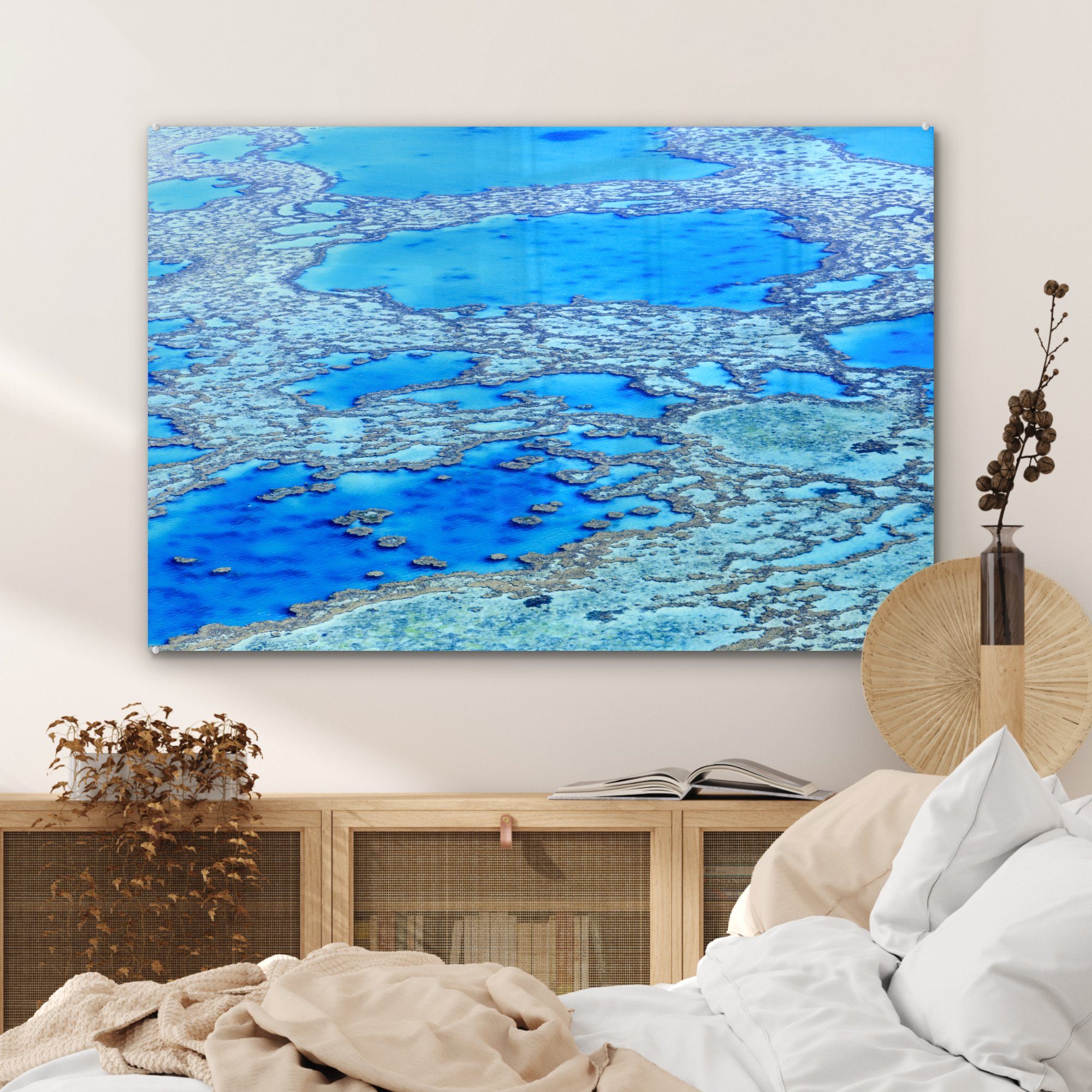 St), Islands & Acrylglasbilder der an Barrier Whitsunday (1 Schlafzimmer Great MuchoWow in, Küste Acrylglasbild Reef Wohnzimmer Ein der