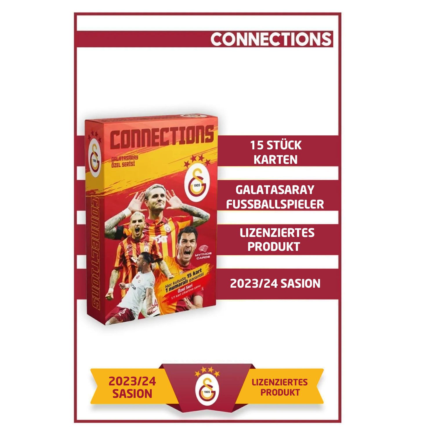 Jungengel Sammelkarte Galatasaray Spielerkarten 23/24 Meister-Saison Lizenziert Limitiert, Offiziell Lizenziert