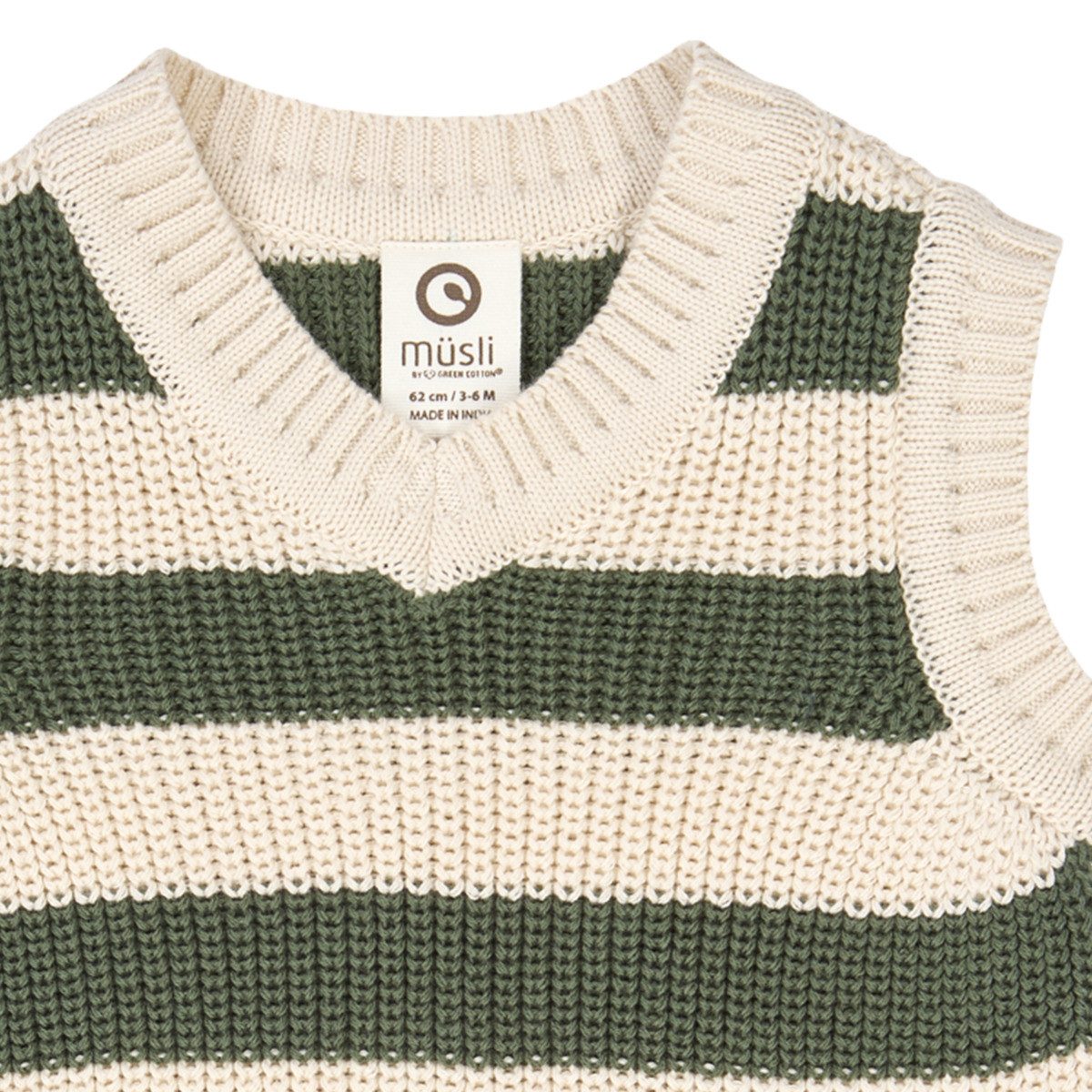 Müsli by GREEN COTTON Pullunder 1545001900 Jungen Strickweste, Pullunder-Weste, ärmellos, Sweater Vest, Stricktop