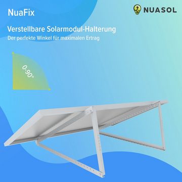 NuaSol für Panel Aufständerung 72 cm - 1180 cm Flachdach PV 2er Set Solarmodul-Halterung